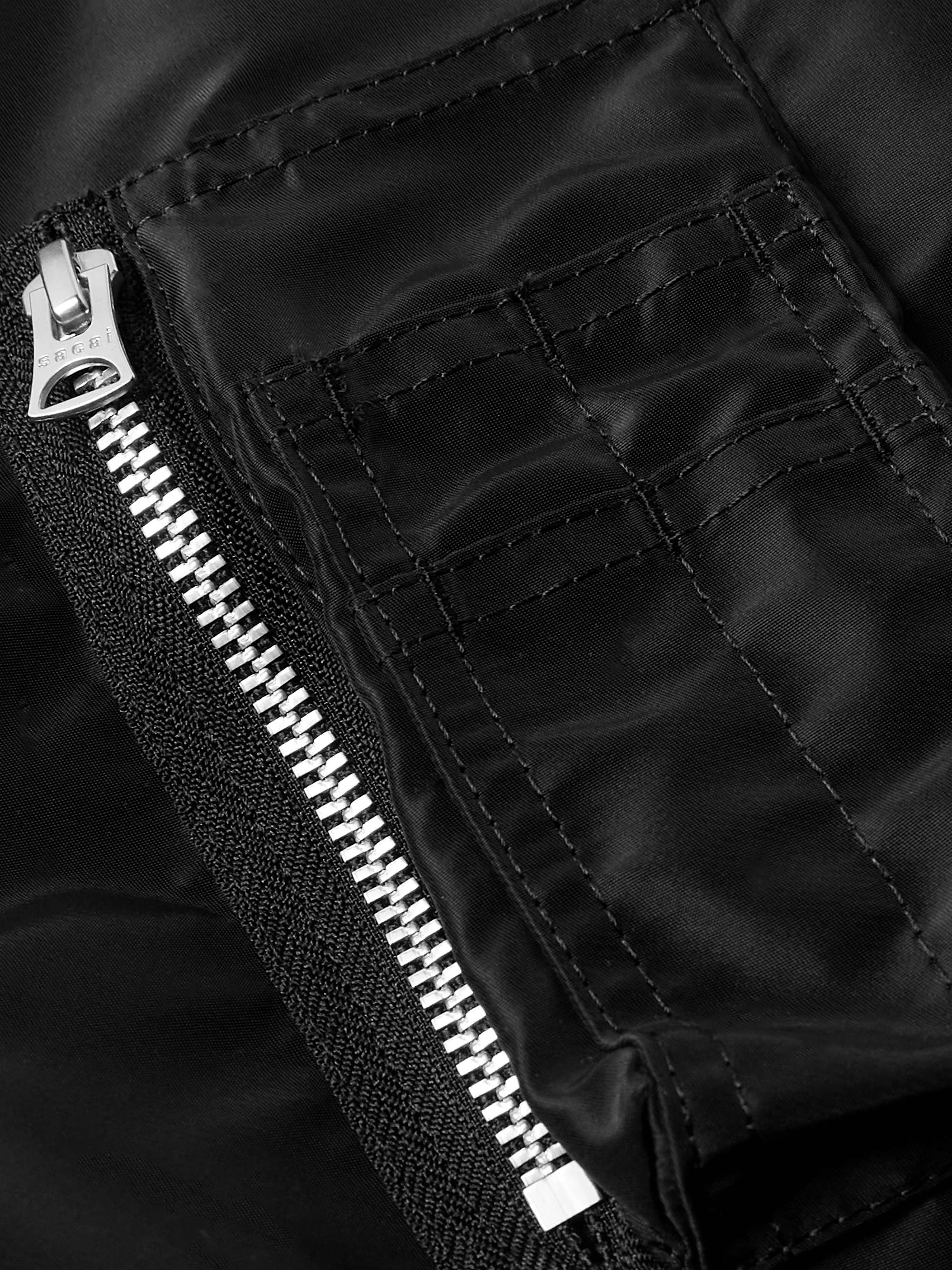 Sponge Padded Cotton-Blend Jersey and Nylon Zip-Up Hoodie view