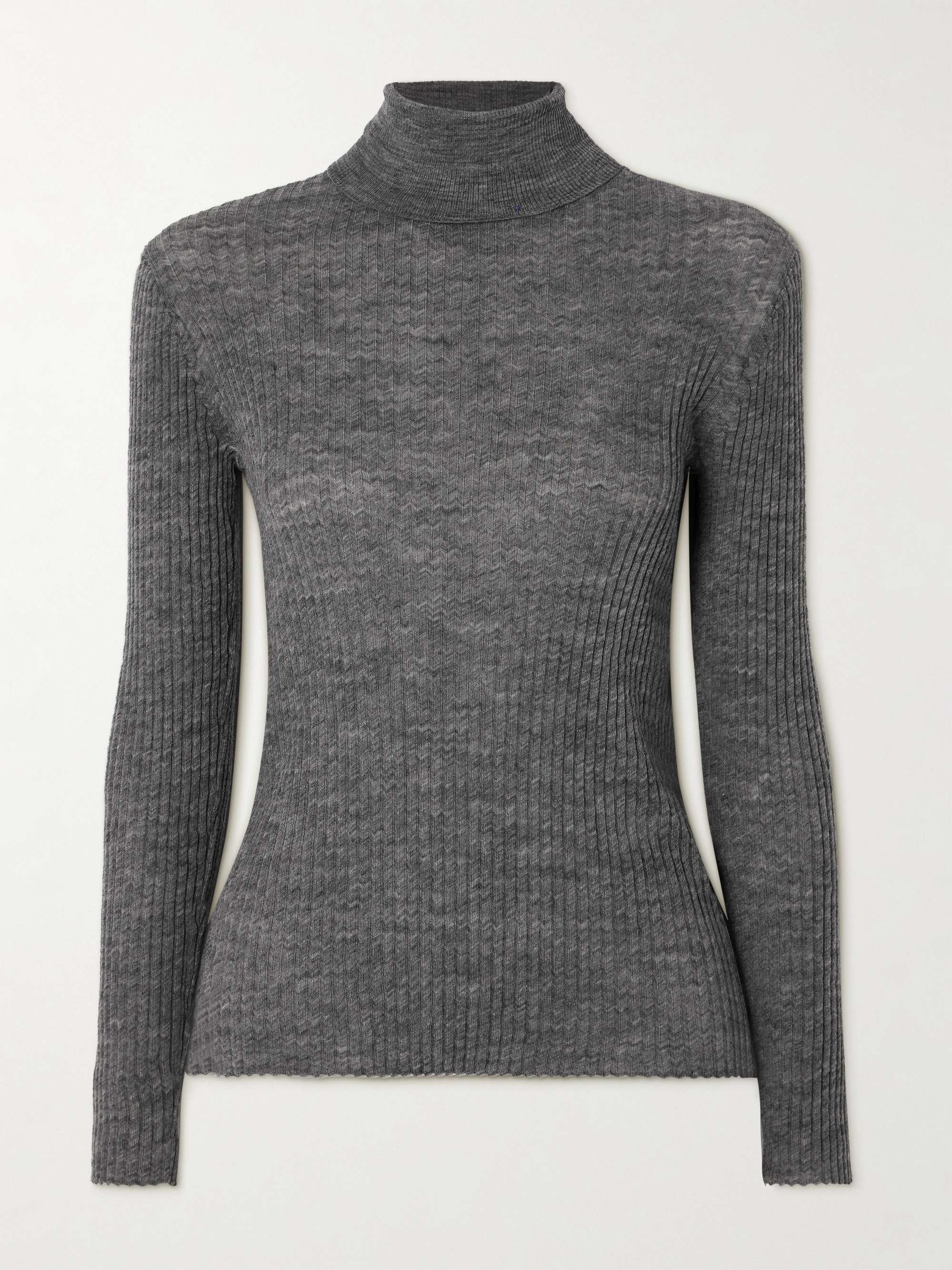 Kyle ribbed wool-blend turtleneck sweater view