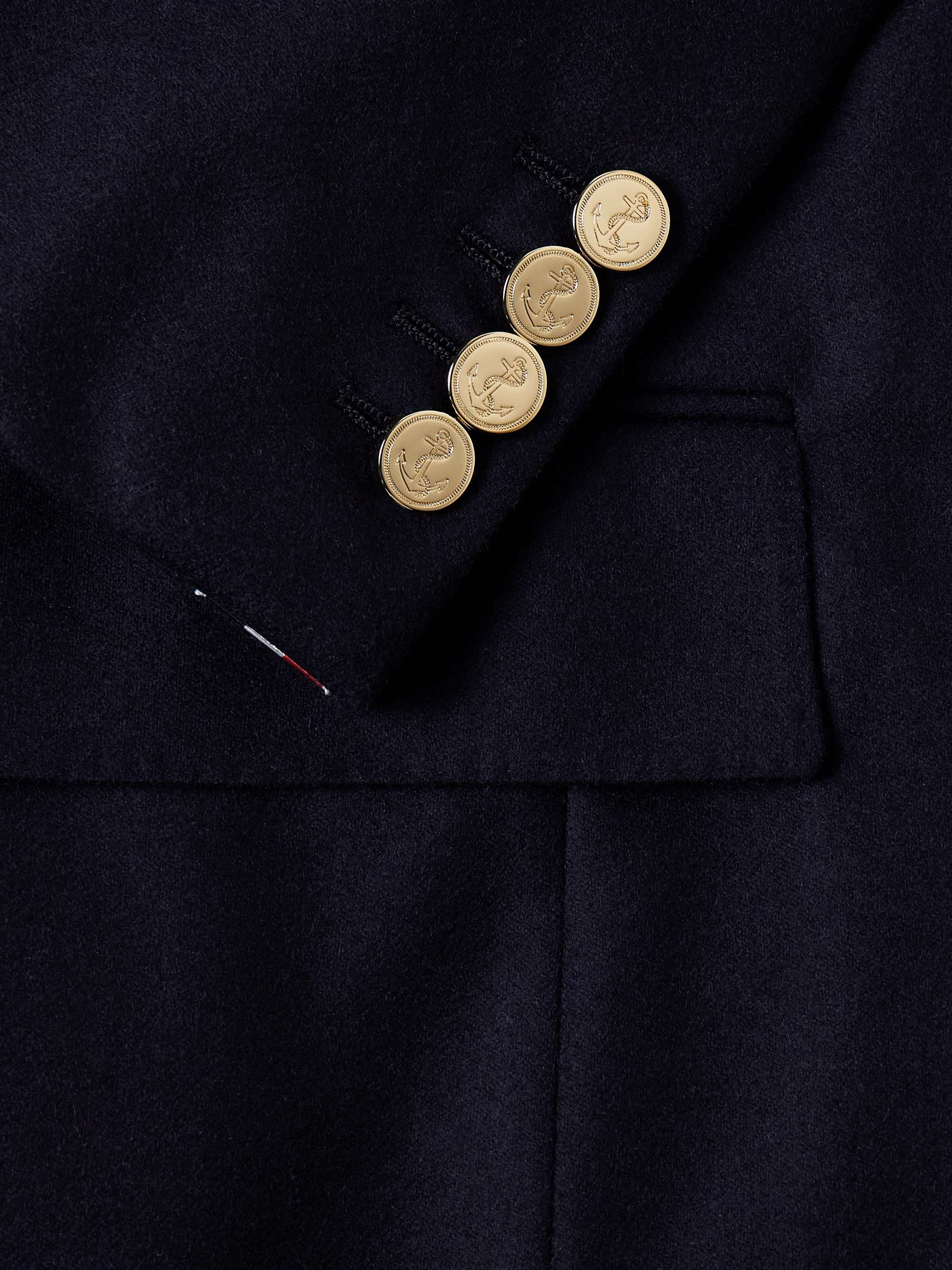 Slim-Fit Striped Wool and Cashmere-Blend Flannel Suit Jacket view