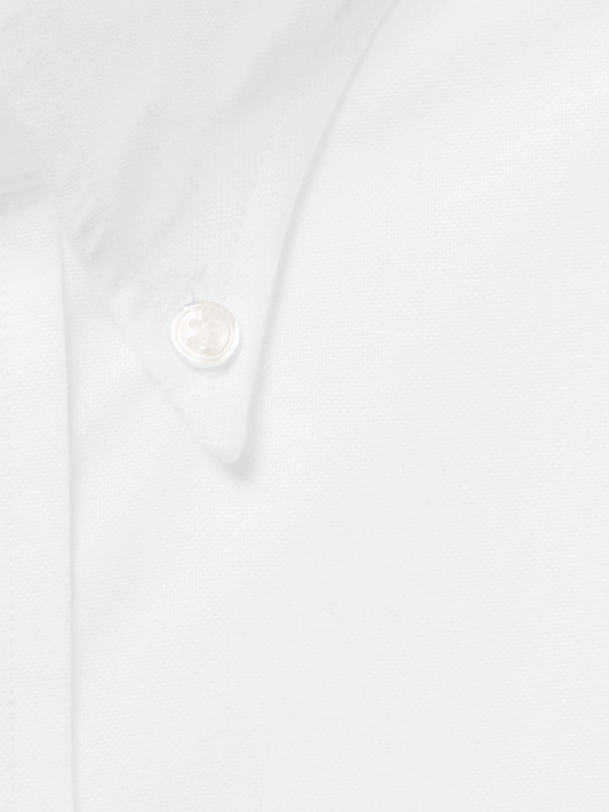 White Button-Down Collar Cotton Oxford Shirt view