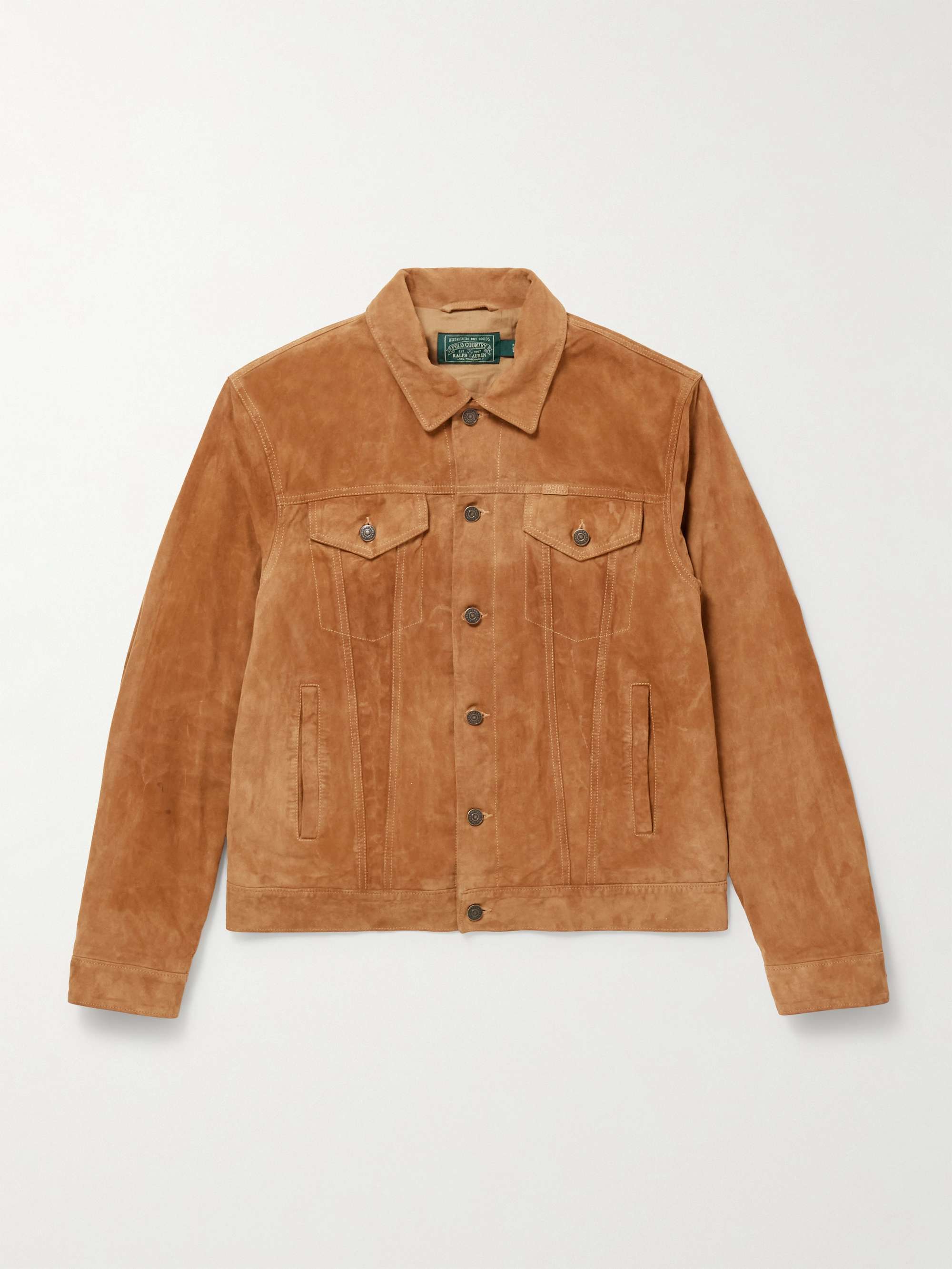 Polo Country Logo-Print Suede Jacket view