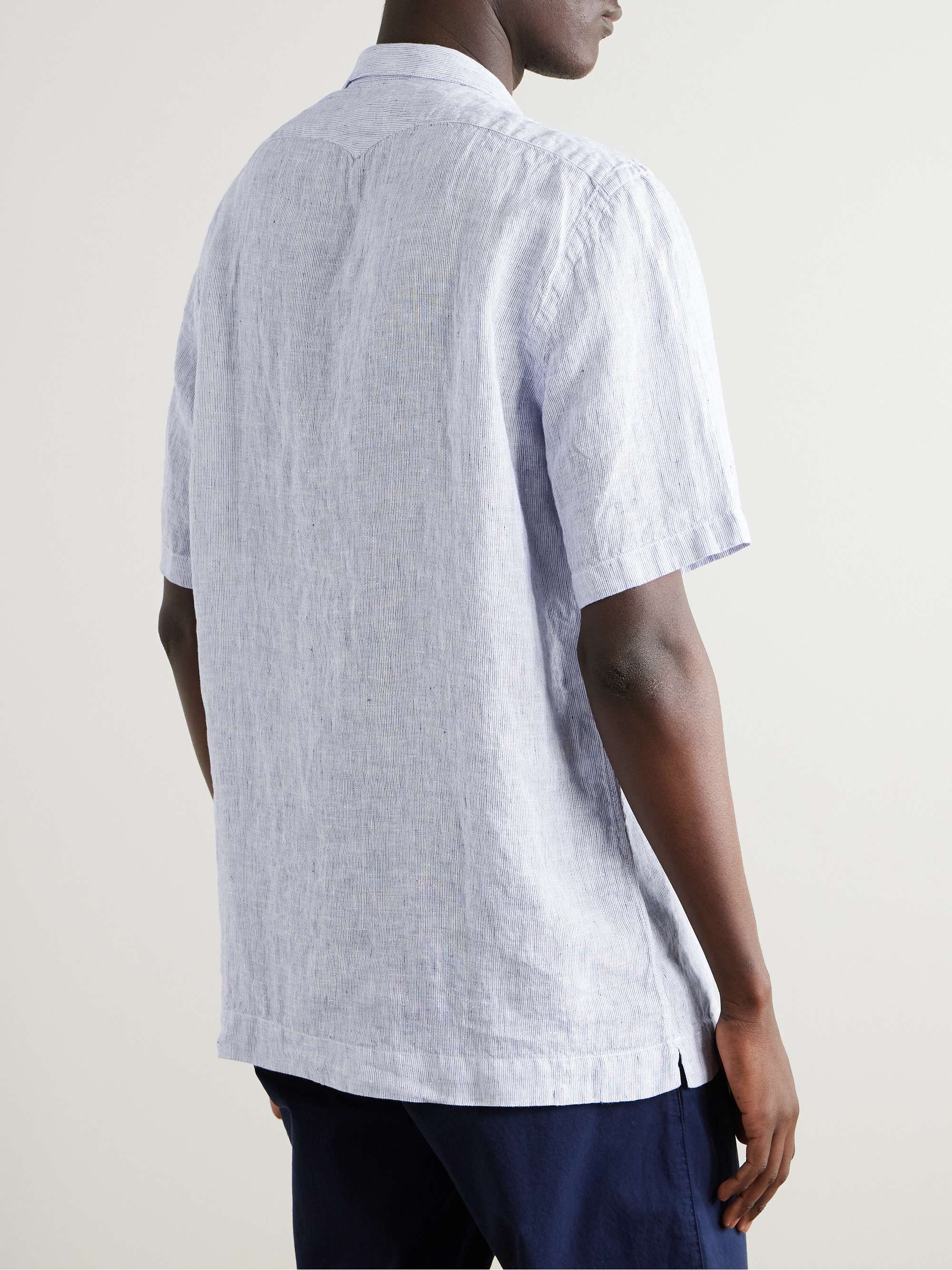 Venice Camp-Collar Linen Shirt view