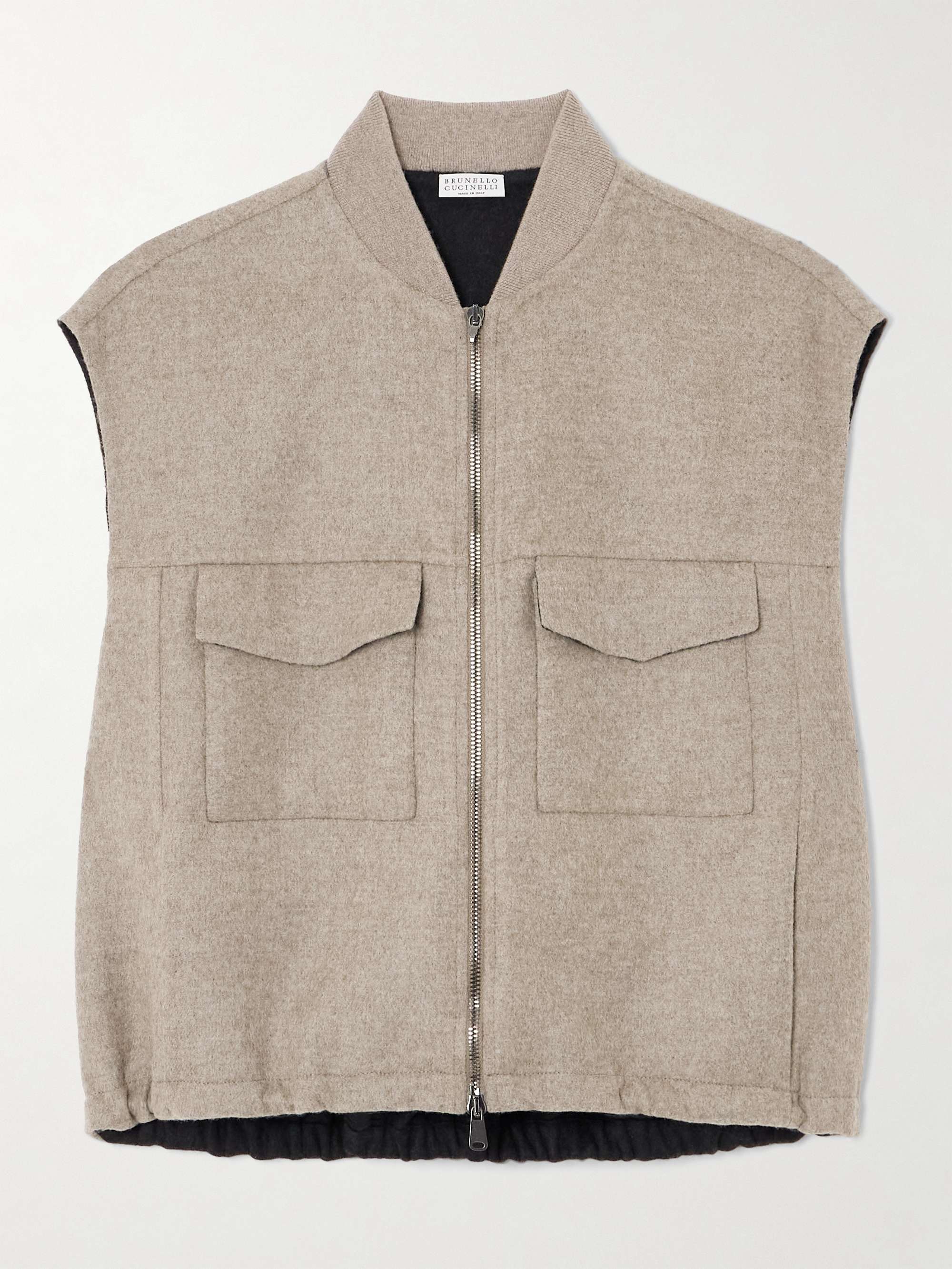 Wool-flannel vest view