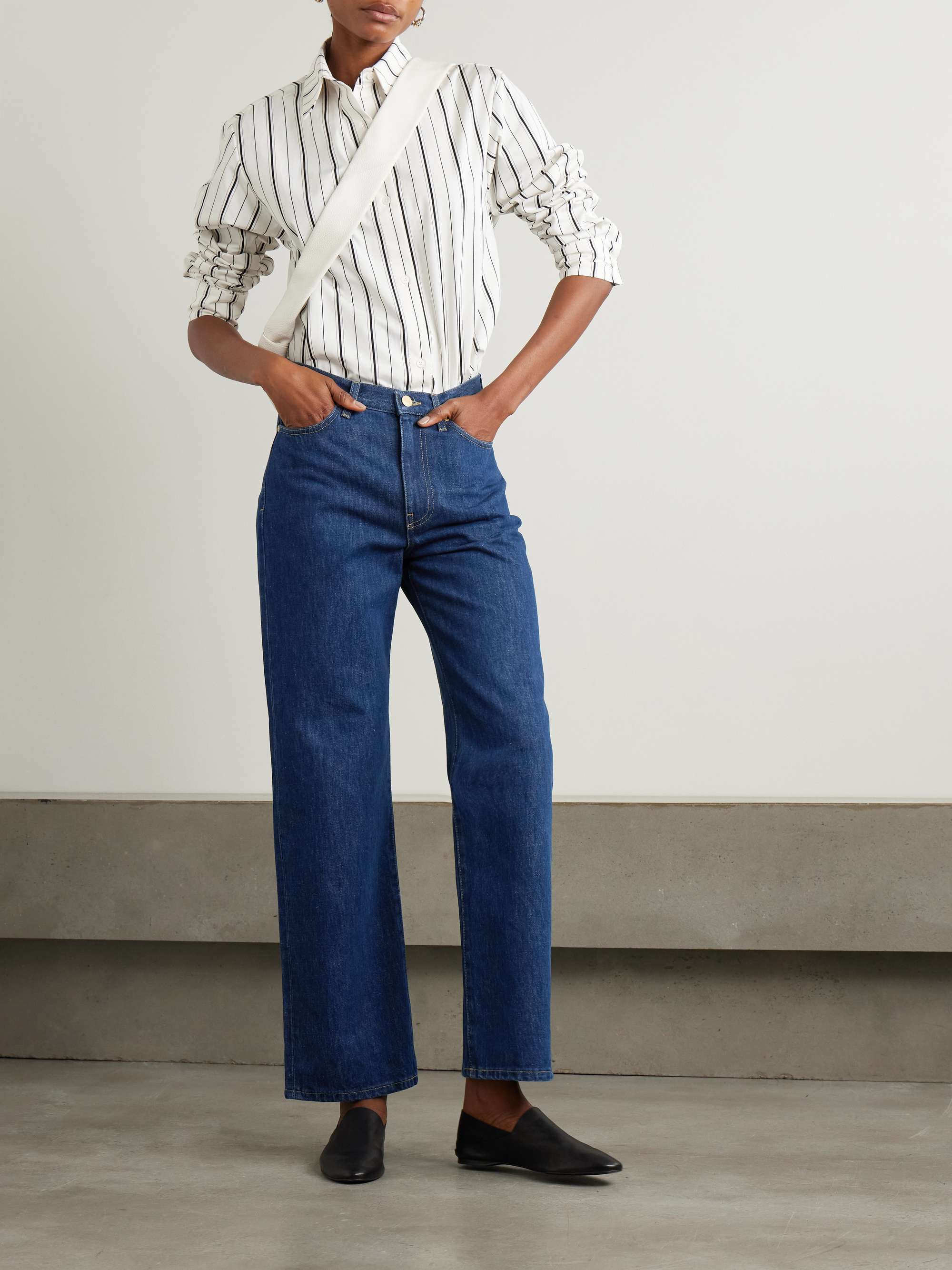 Sade high-rise straight-leg recycled jeans view