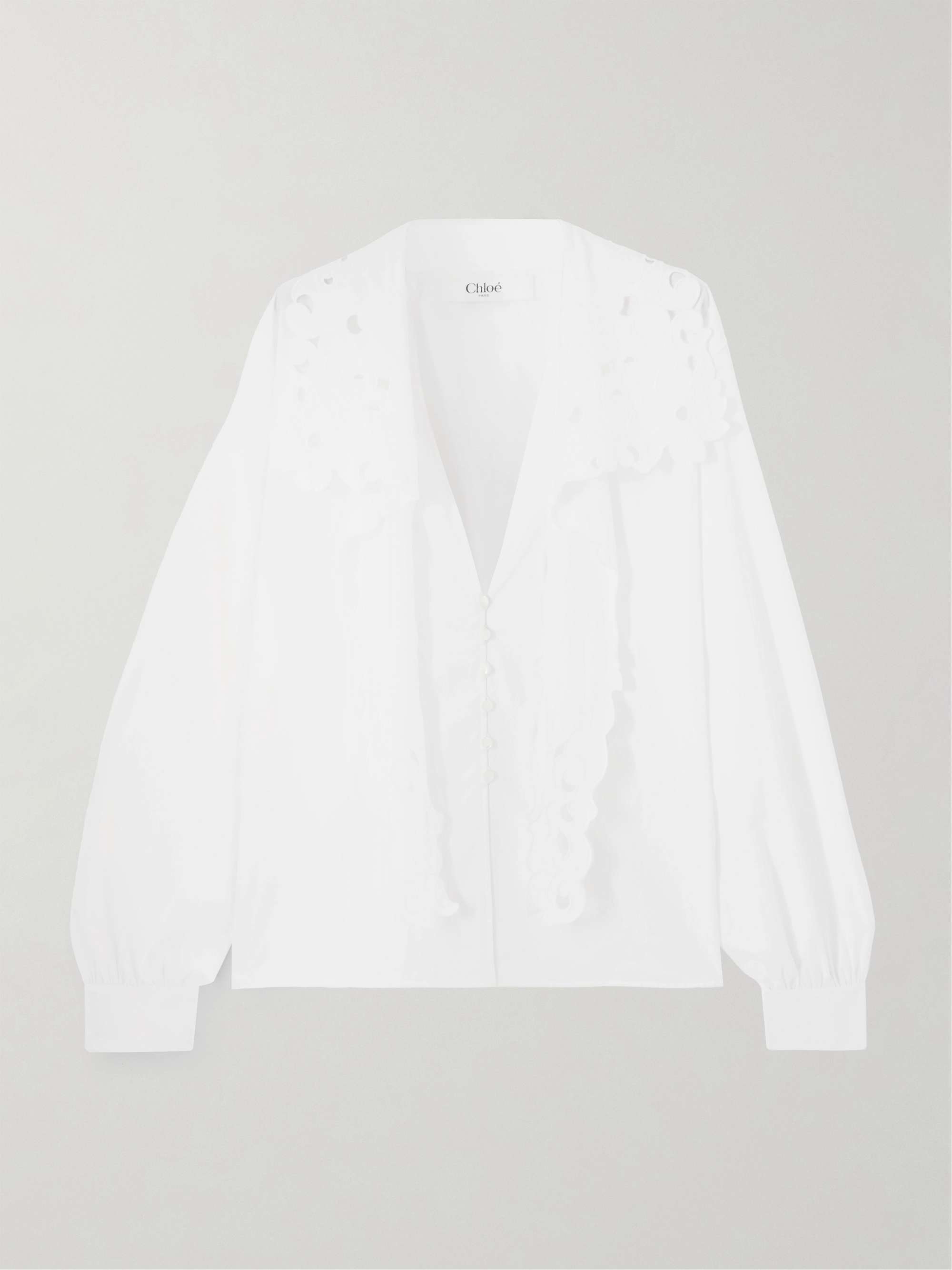 Broderie anglaise cotton-poplin shirt view