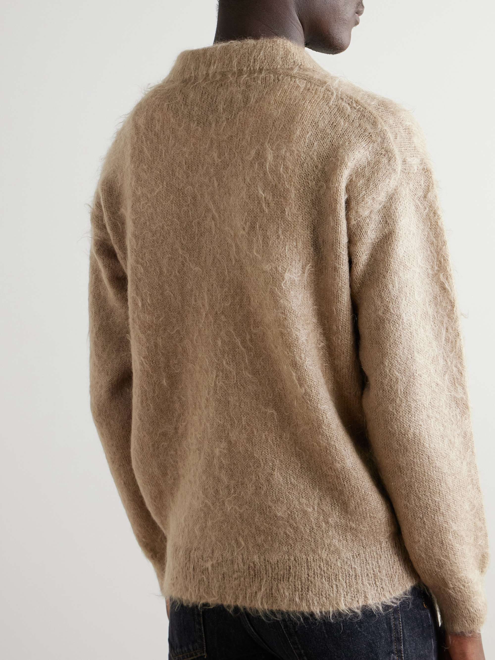 Mohair and Wool-Blend Polo Shirt view