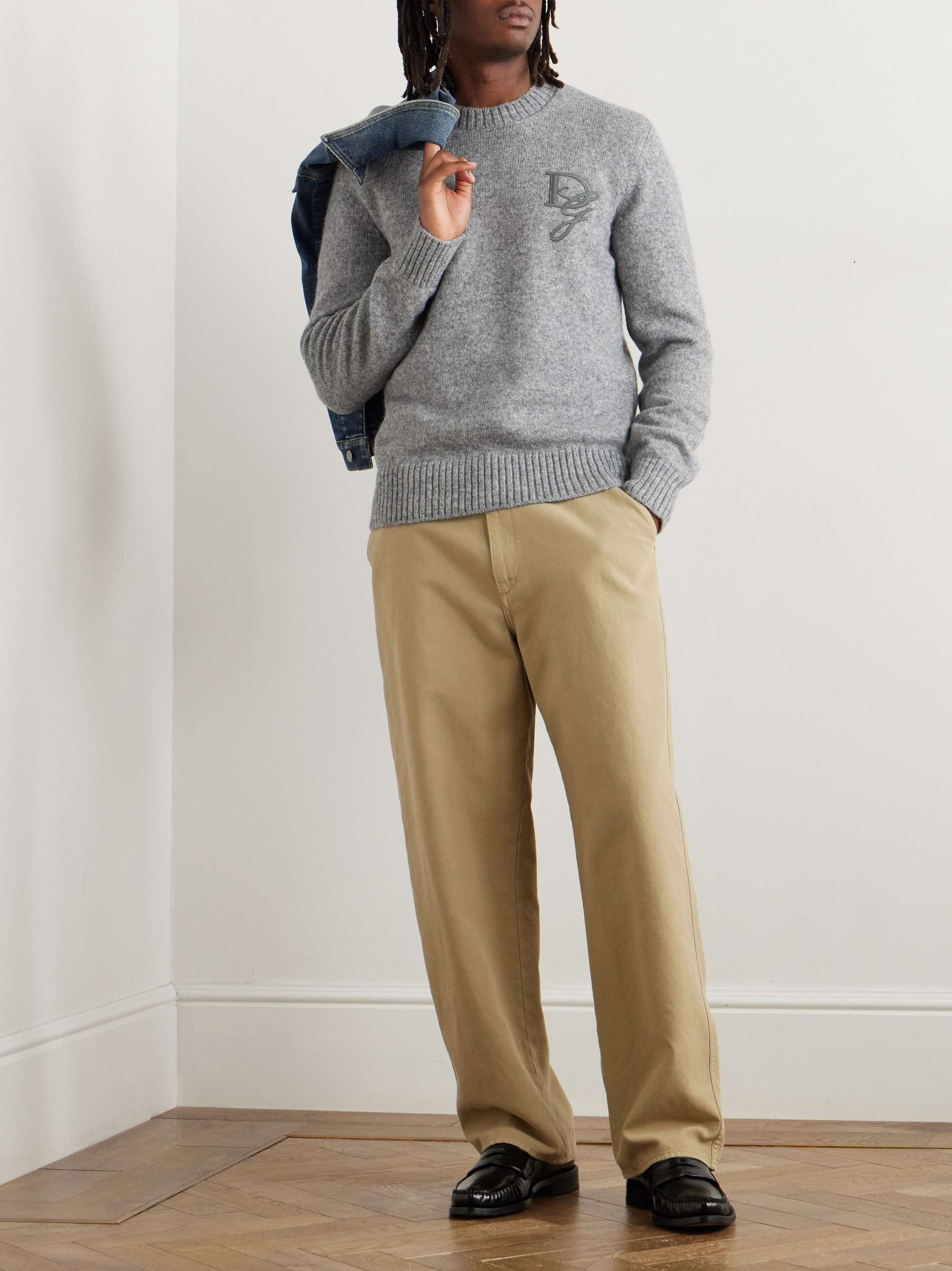 Logo-Appliquéd Knitted Sweater view