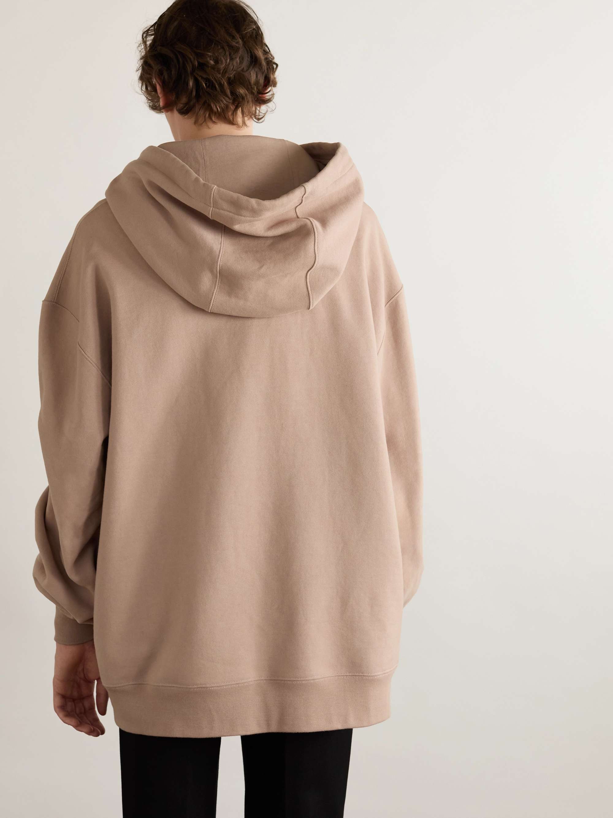 Oversized Logo-Appliquéd Cotton-Jersey Hoodie view