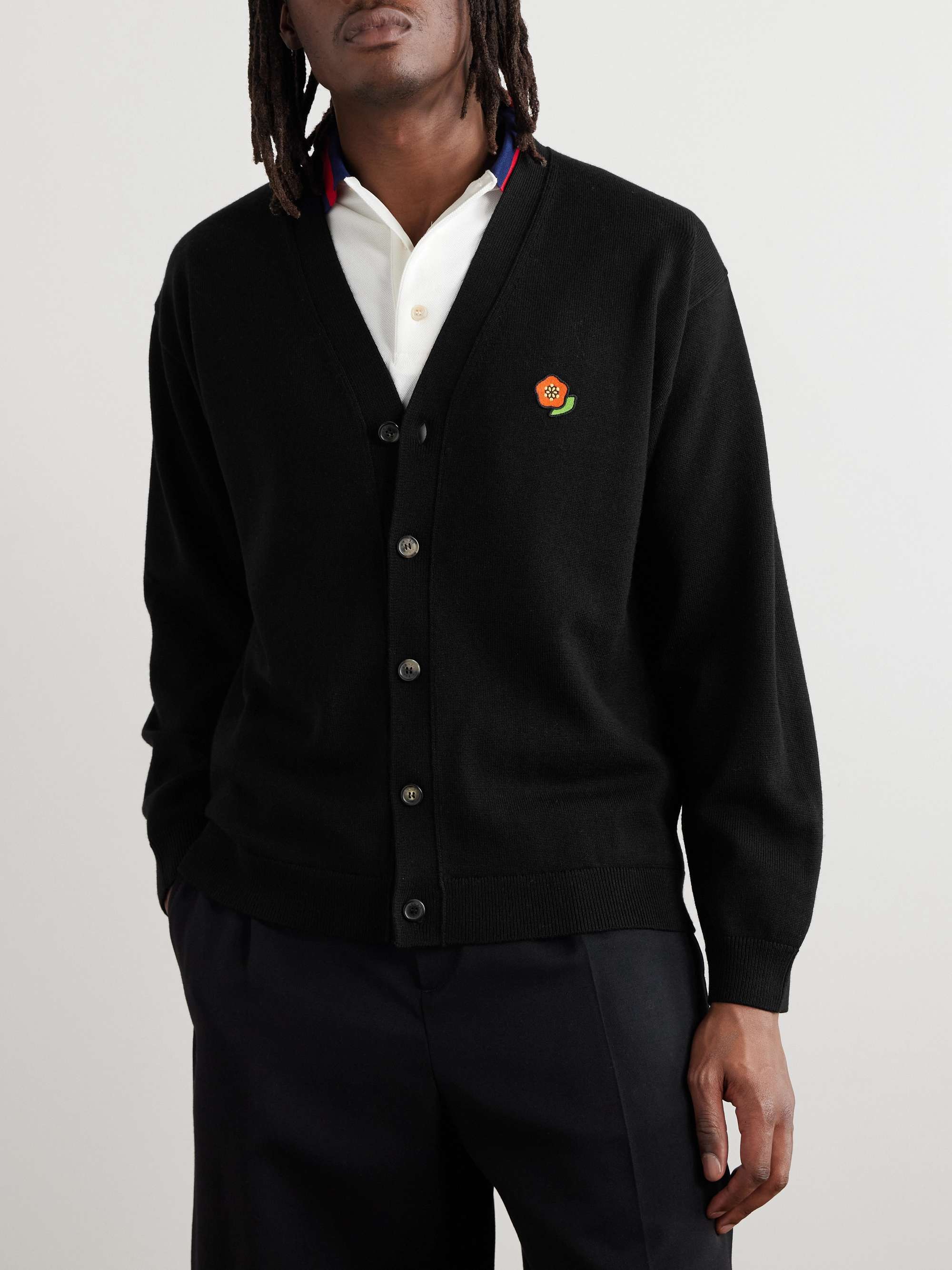 Pop Logo-Appliquéd Wool Cardigan view