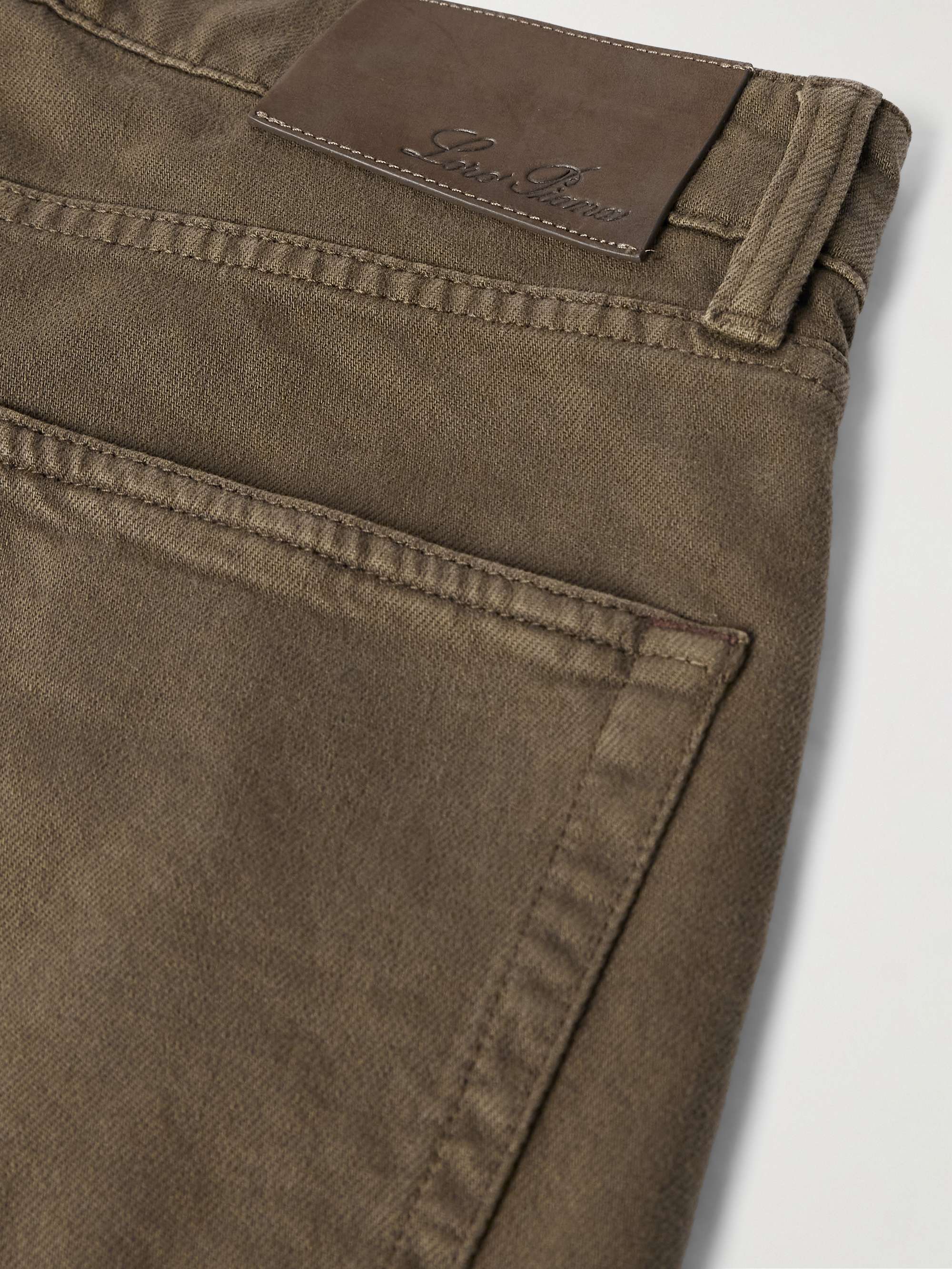 Quarona Slim-Fit Stretch-Cotton Twill Trousers view
