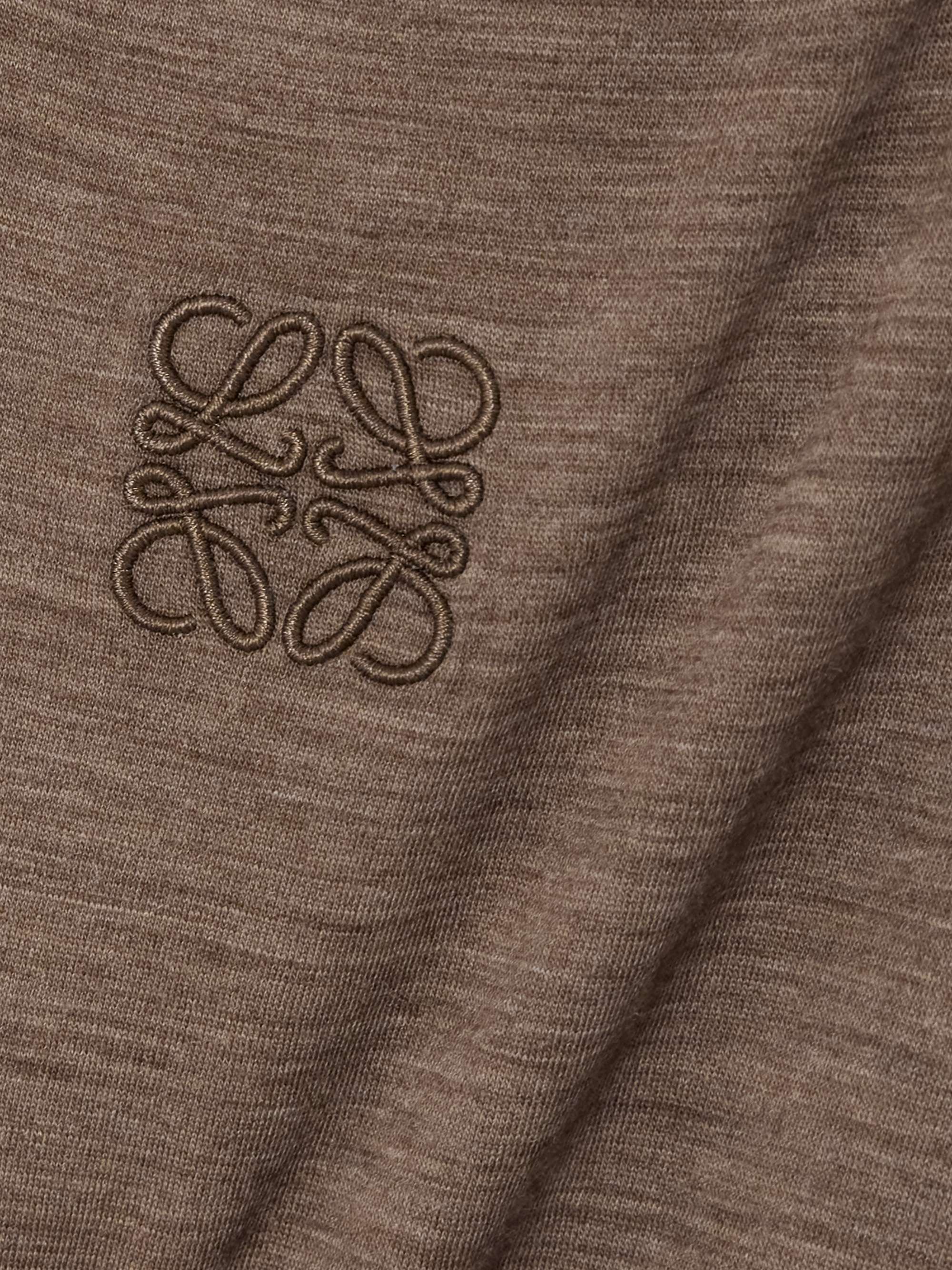 Anagram embroidered twist-back wool-blend jersey maxi dress view