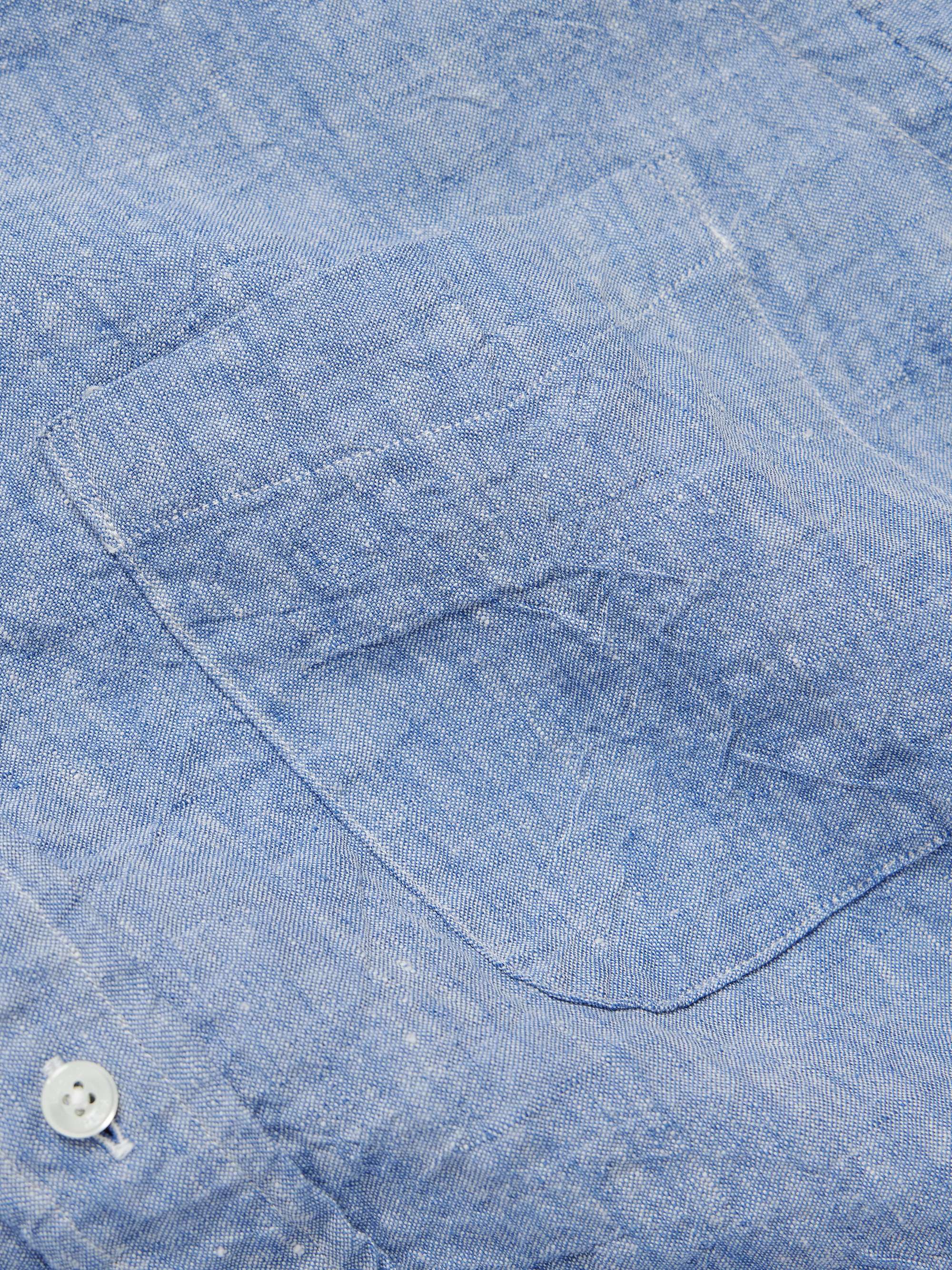 Button-Down Collar Linen-Chambray Shirt view