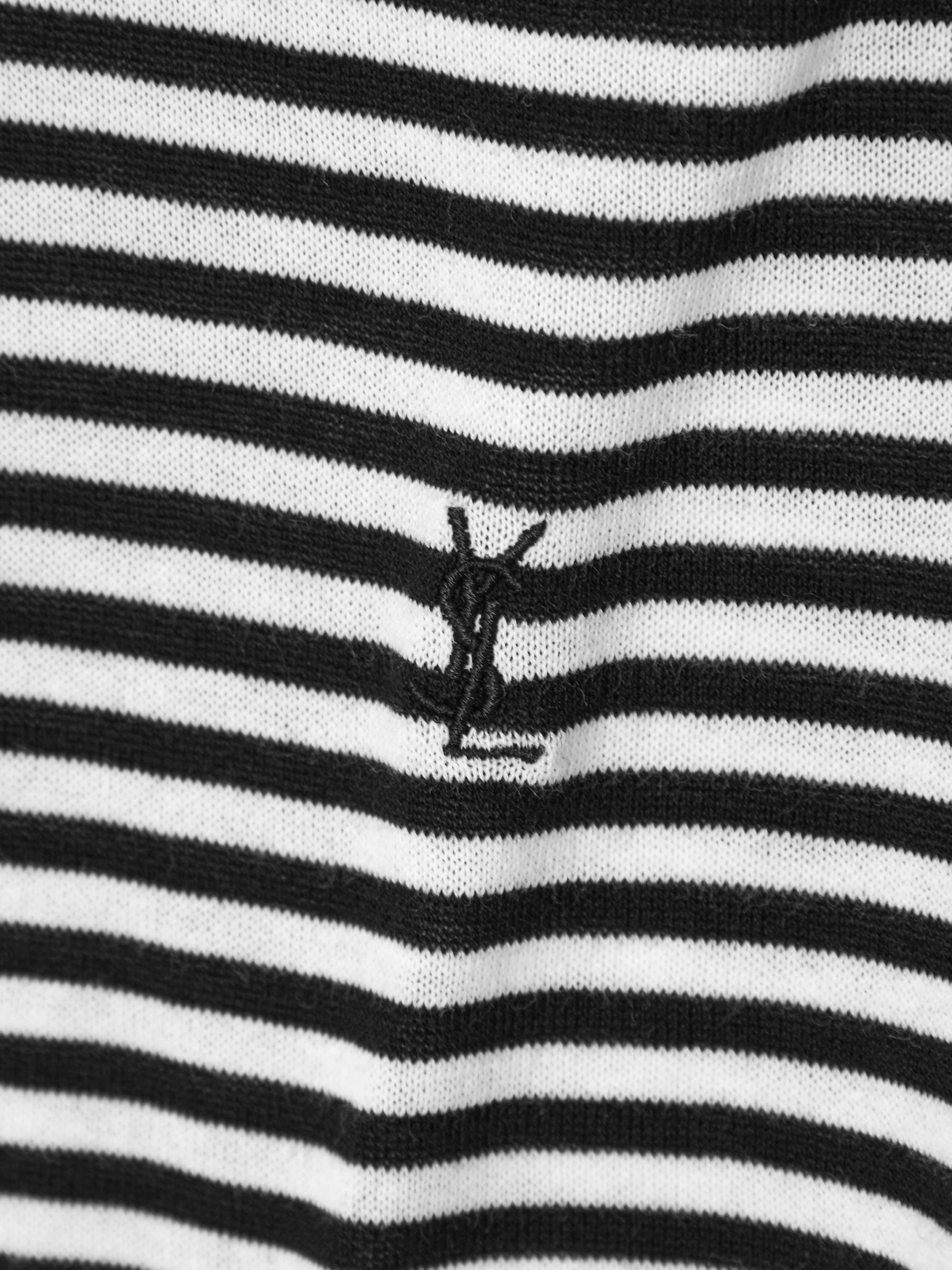 Embroidered striped cotton tank view