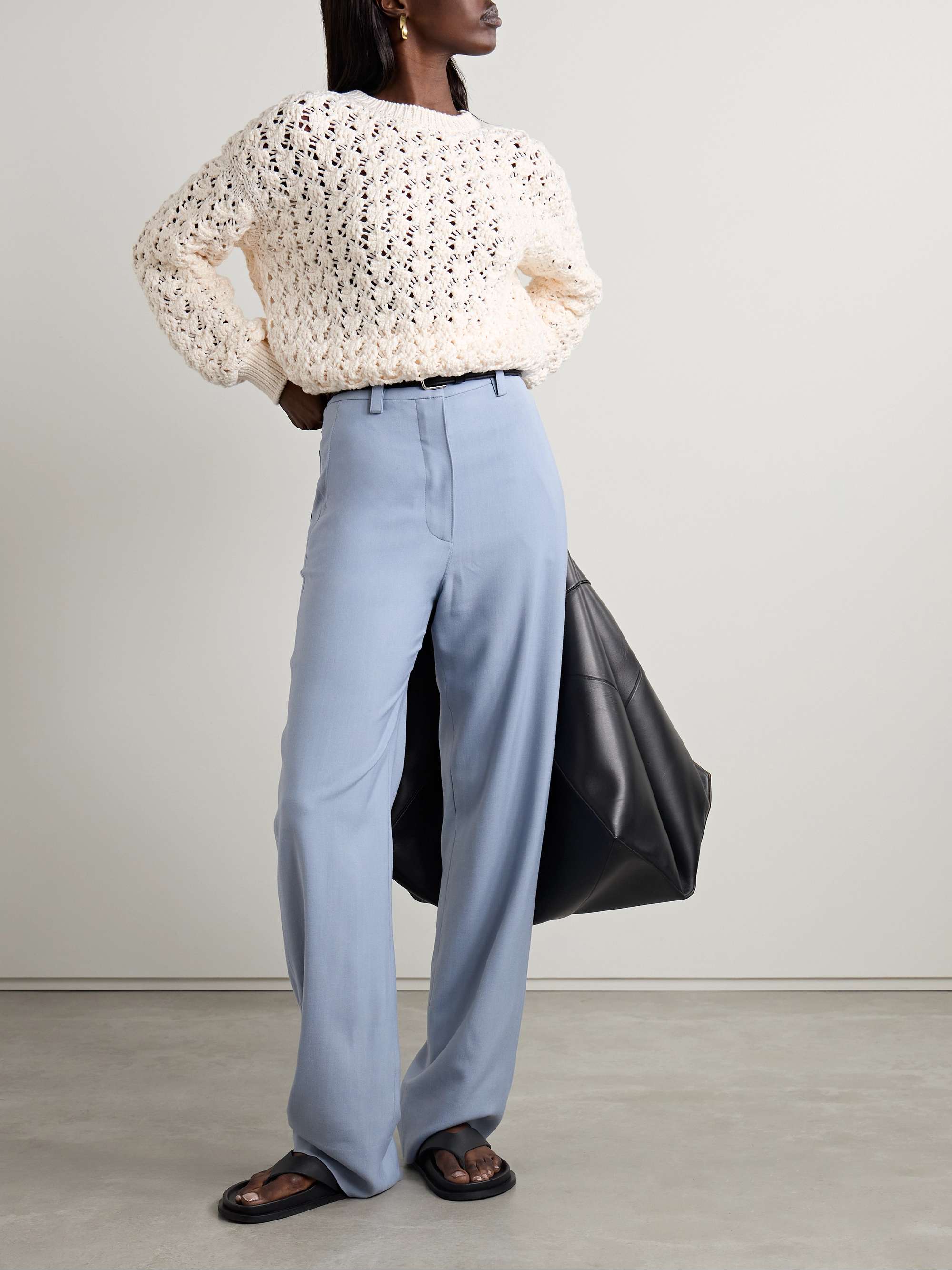 Nikko open-knit cotton and silk-blend sweater view