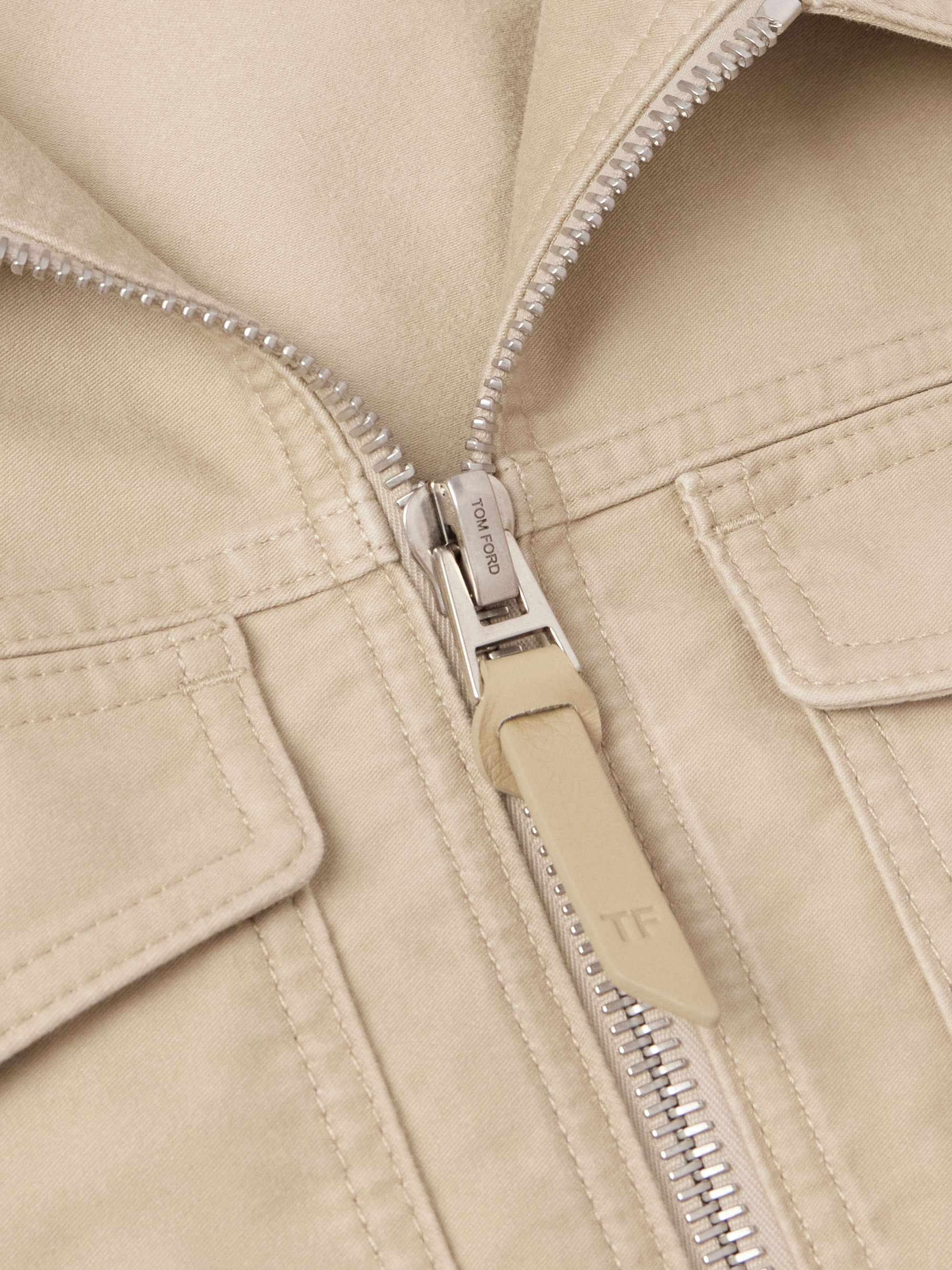 Slim-Fit Cotton-Twill Jacket view