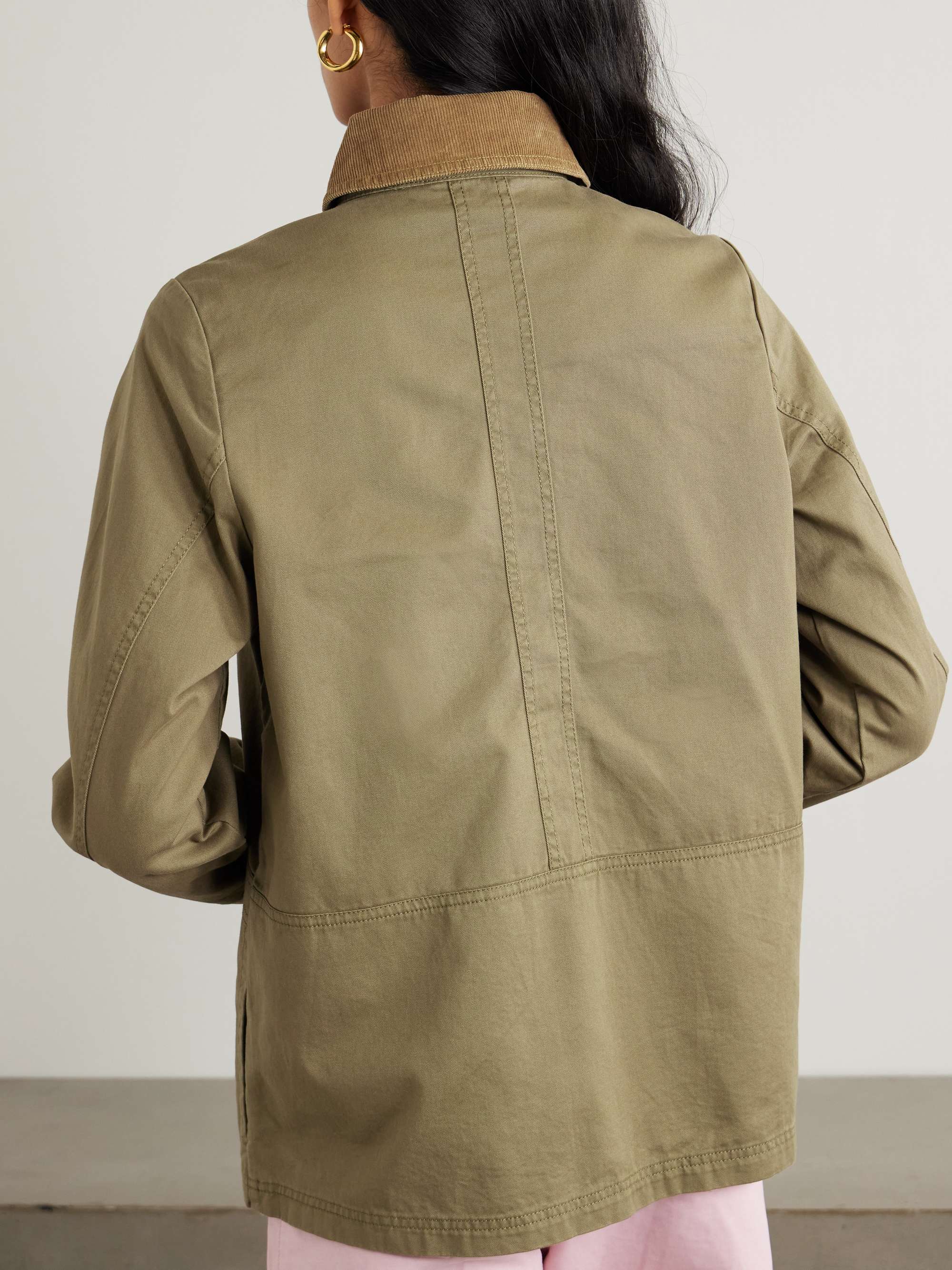 Sonnie corduroy-trimmed cotton-canvas jacket view