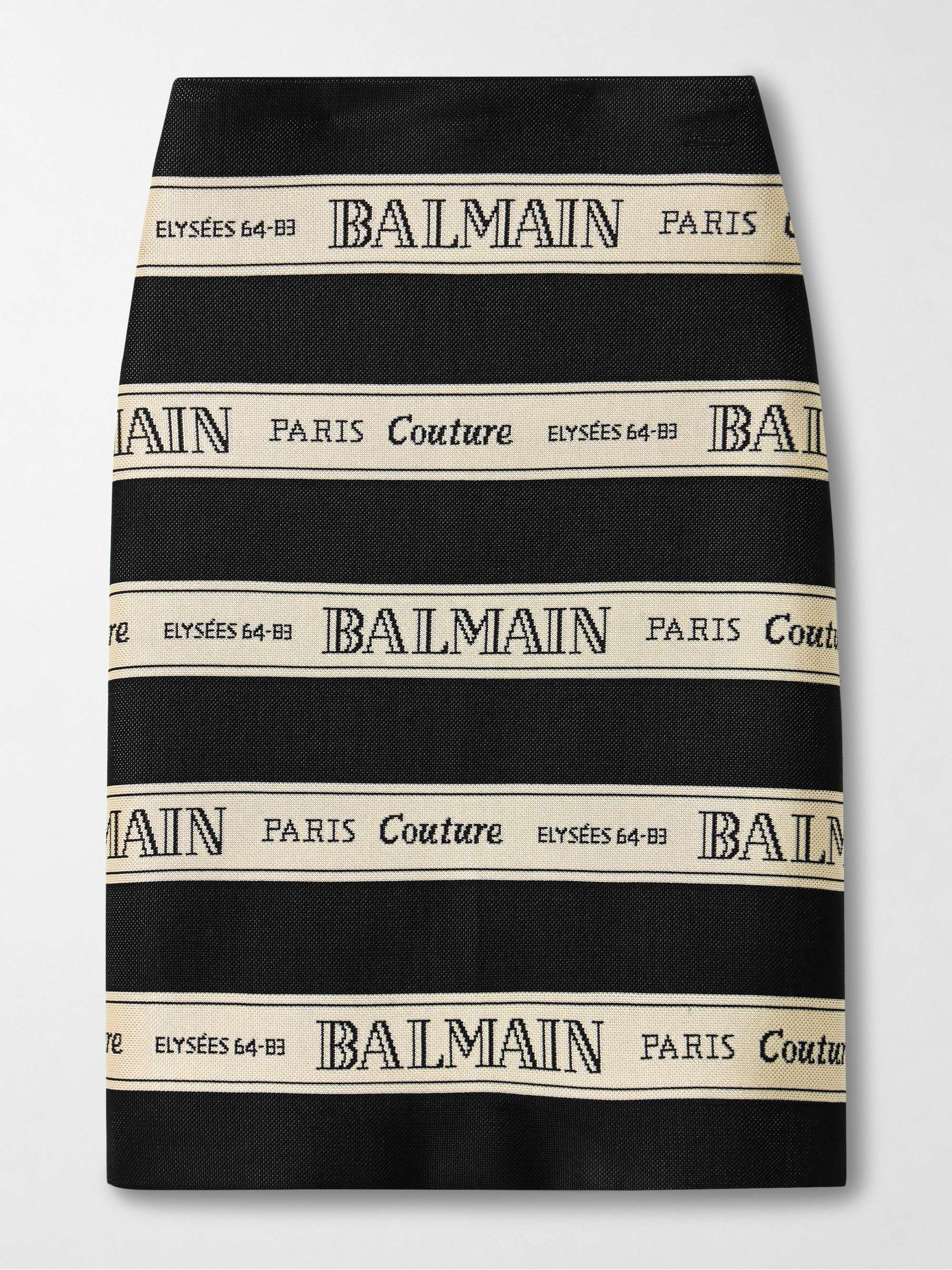Canvas-jacquard midi skirt view