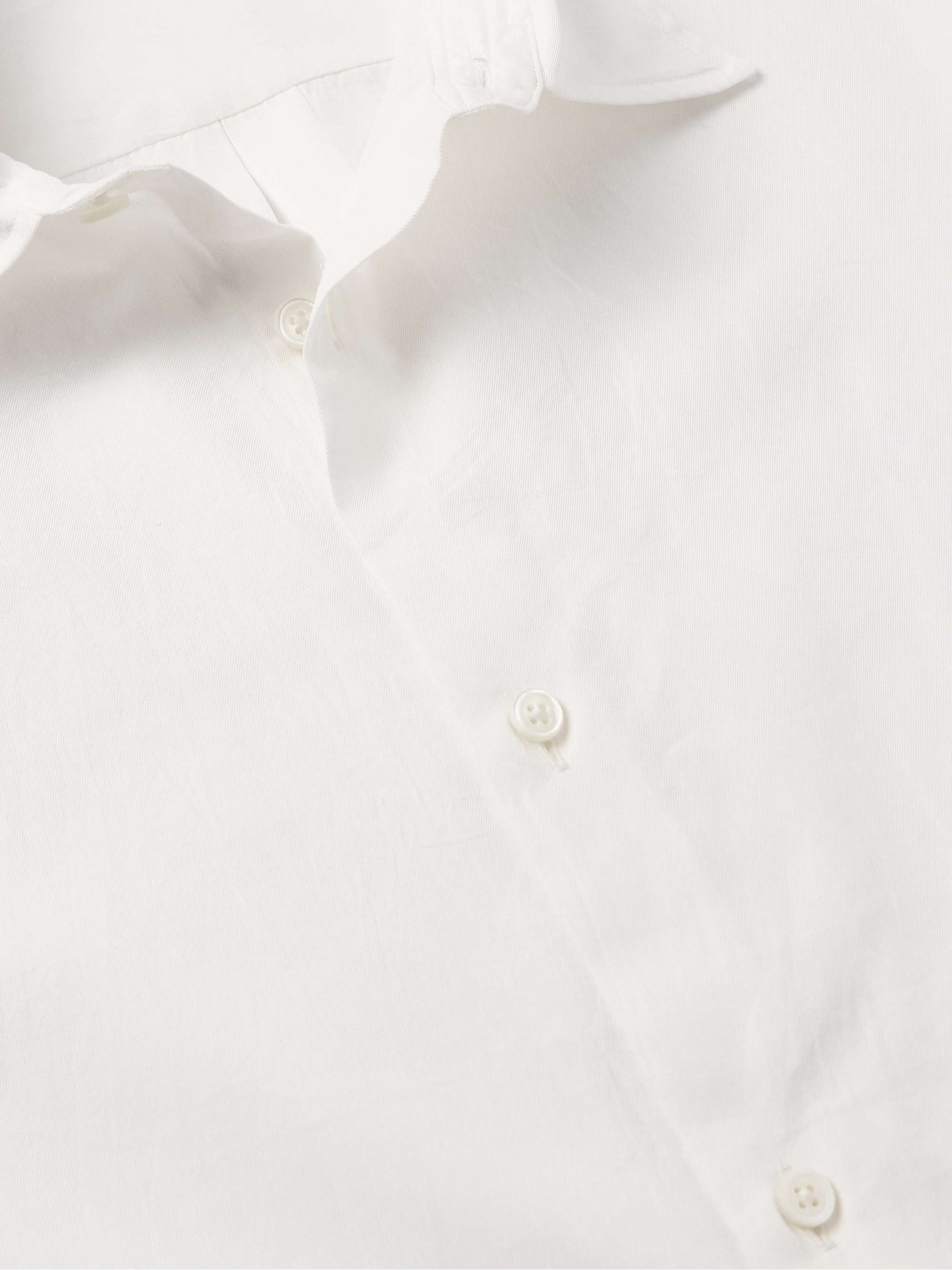 Cotton and Silk-Blend Twill Shirt view