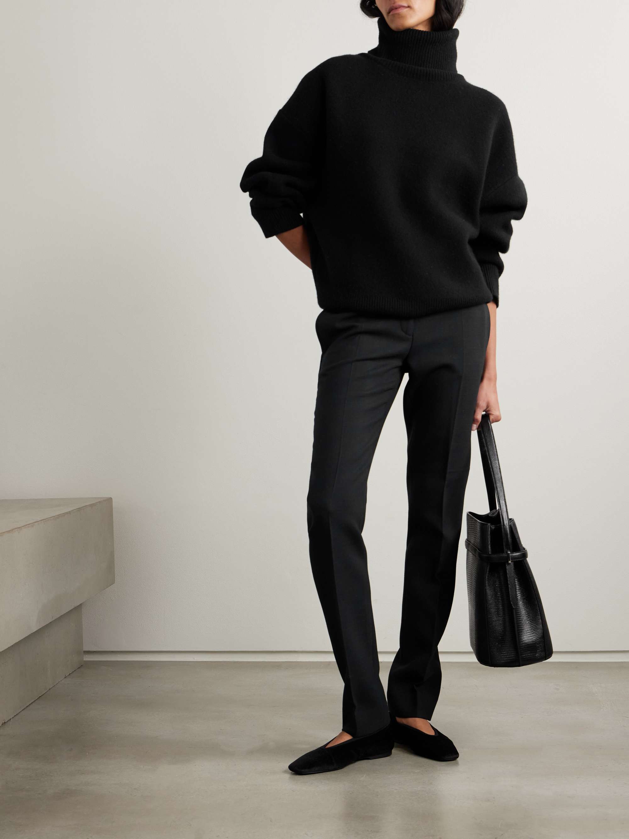 Oversized wool-blend turtleneck sweater view