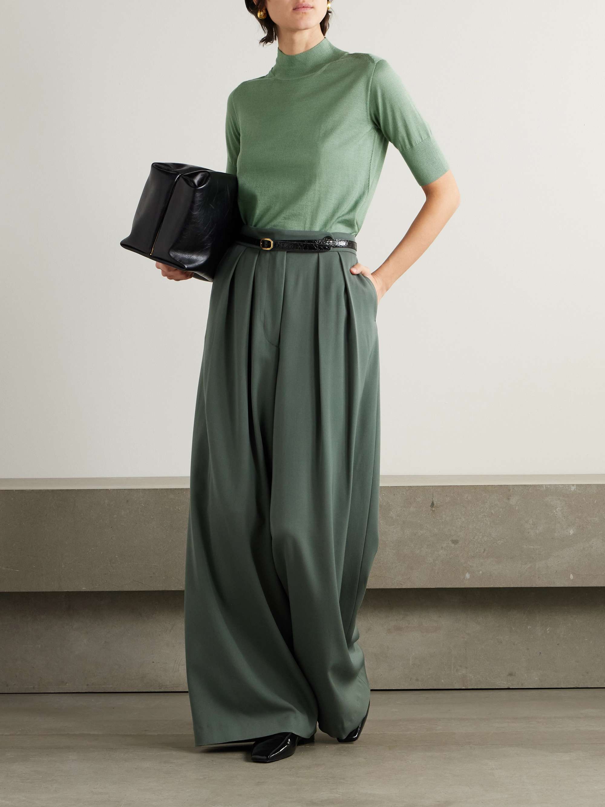 Cashmere, wool and silk-blend sweater view