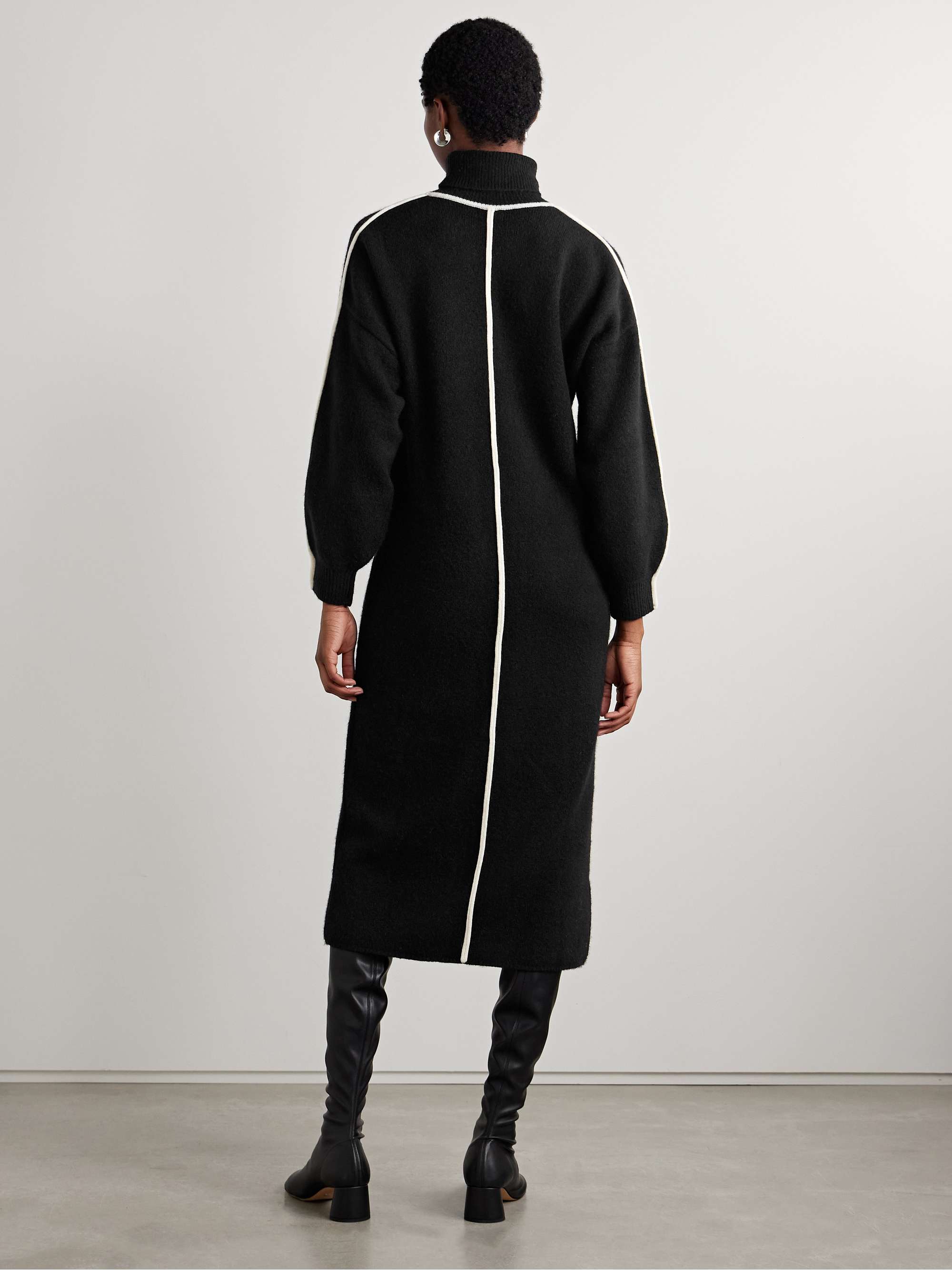 Apres knitted turtleneck midi dress view