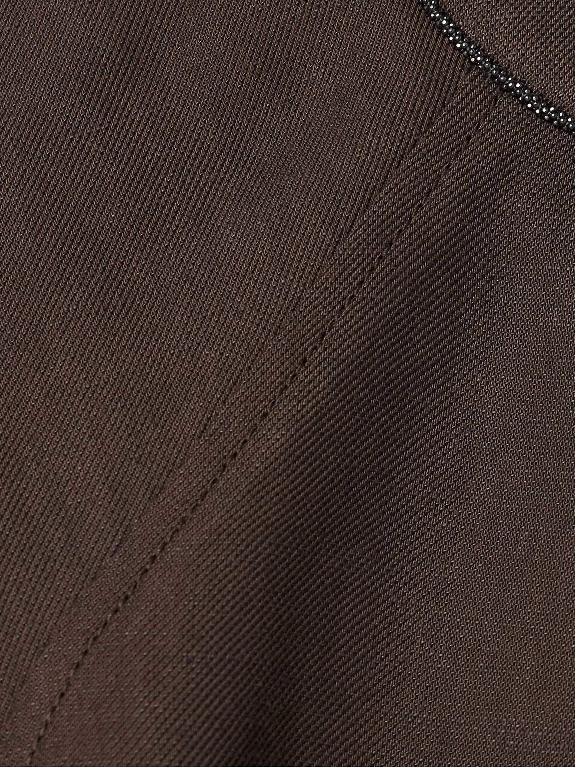 Bead-embellished twill mini dress view