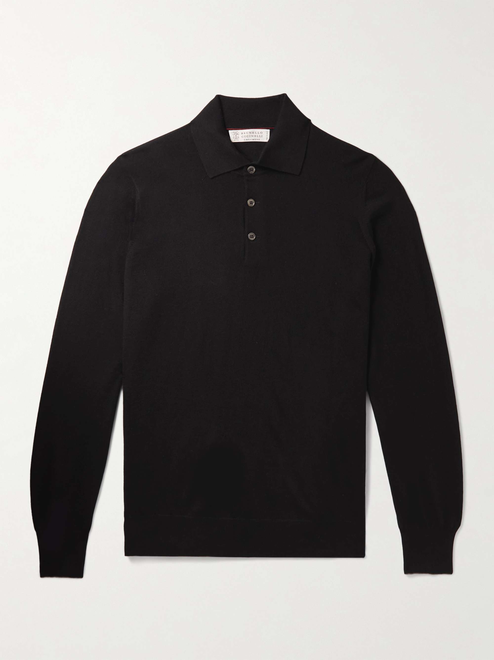 Virgin Wool and Cashmere-Blend Polo Shirt view