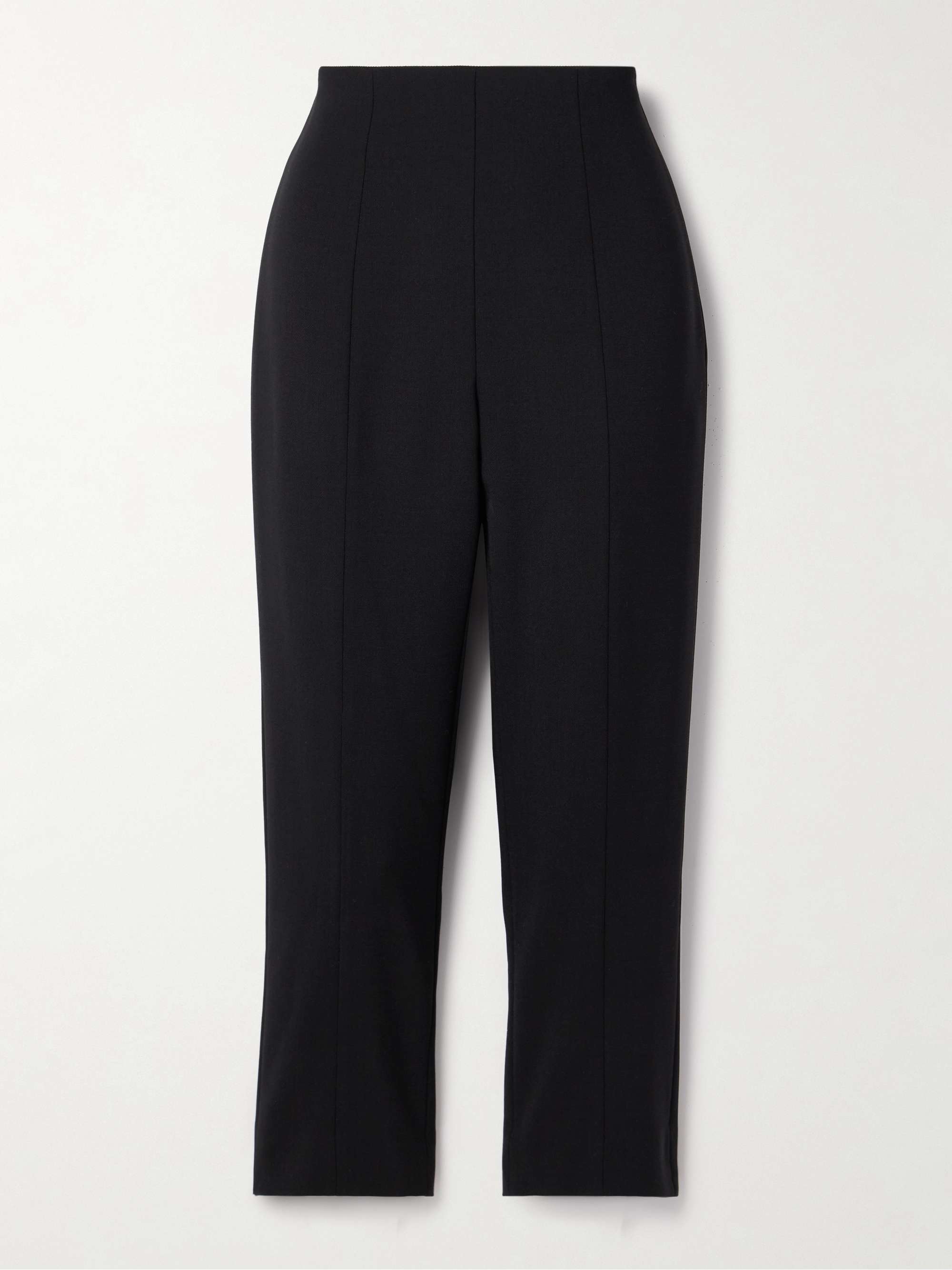 Cropped wool-blend crepe skinny pants view