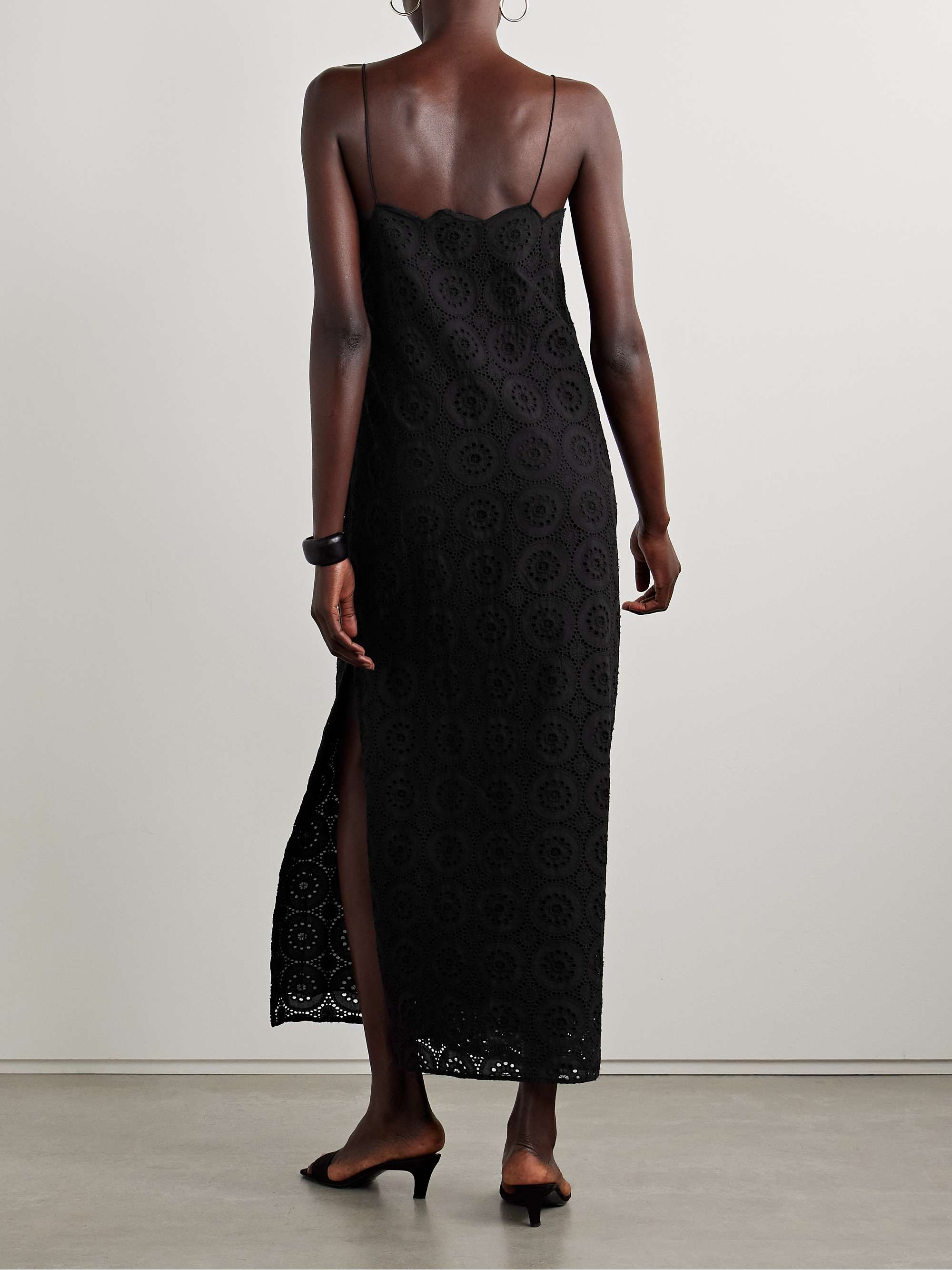Broderie anglaise cotton maxi dress view