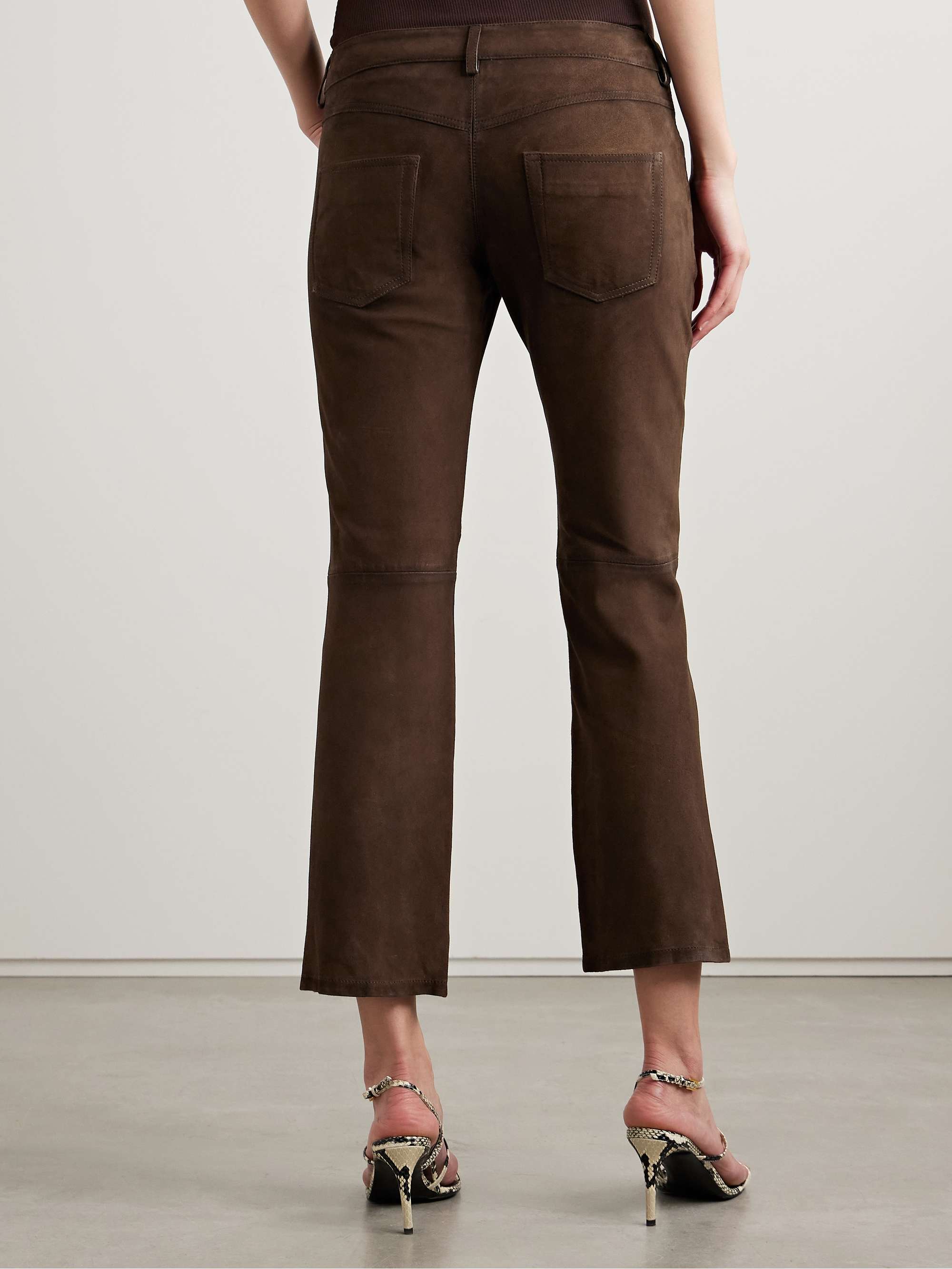 Vanel lace-up suede straight-leg pants view