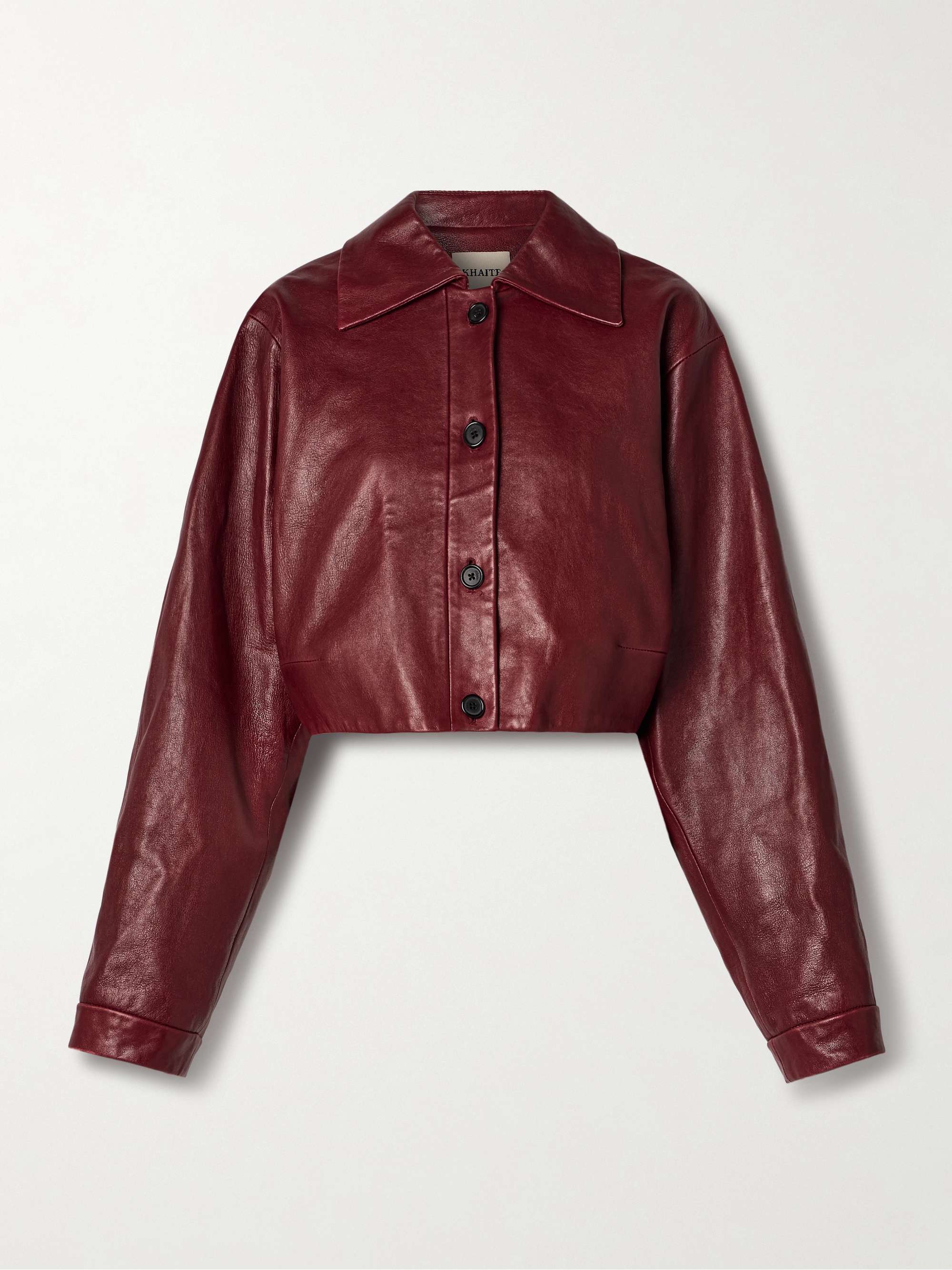 Sue cropped leather jacket view