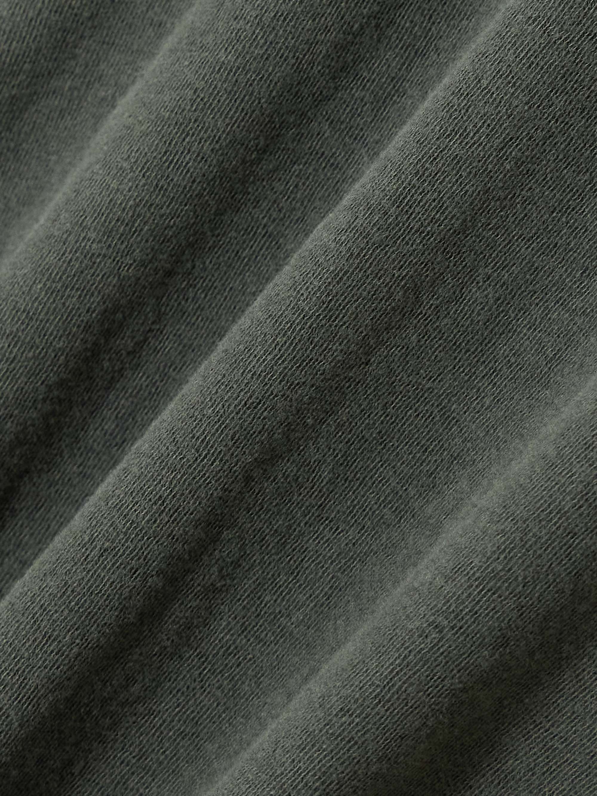Ruched cotton-blend jersey midi dress view