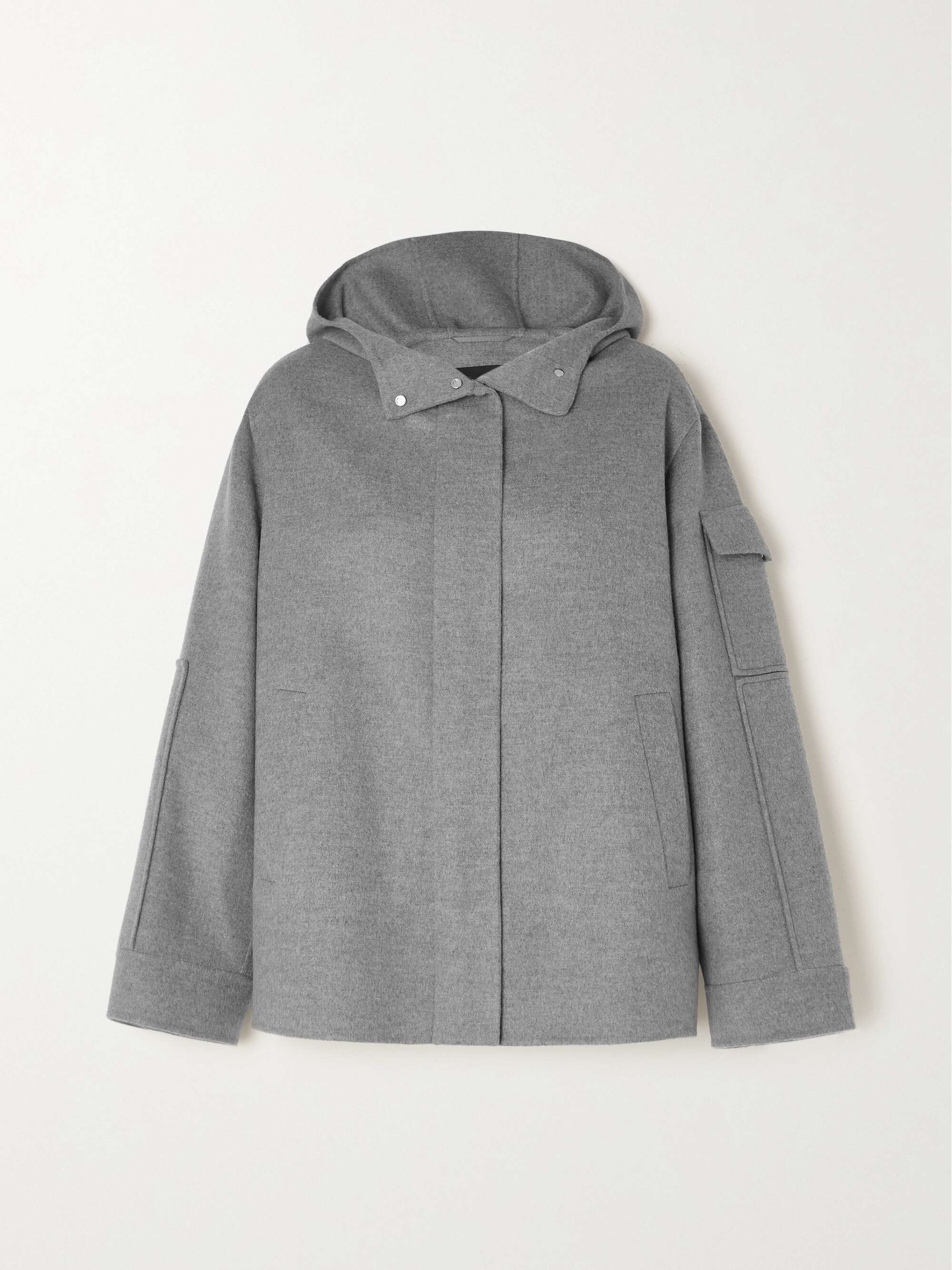 Cashmere hooded jacket view