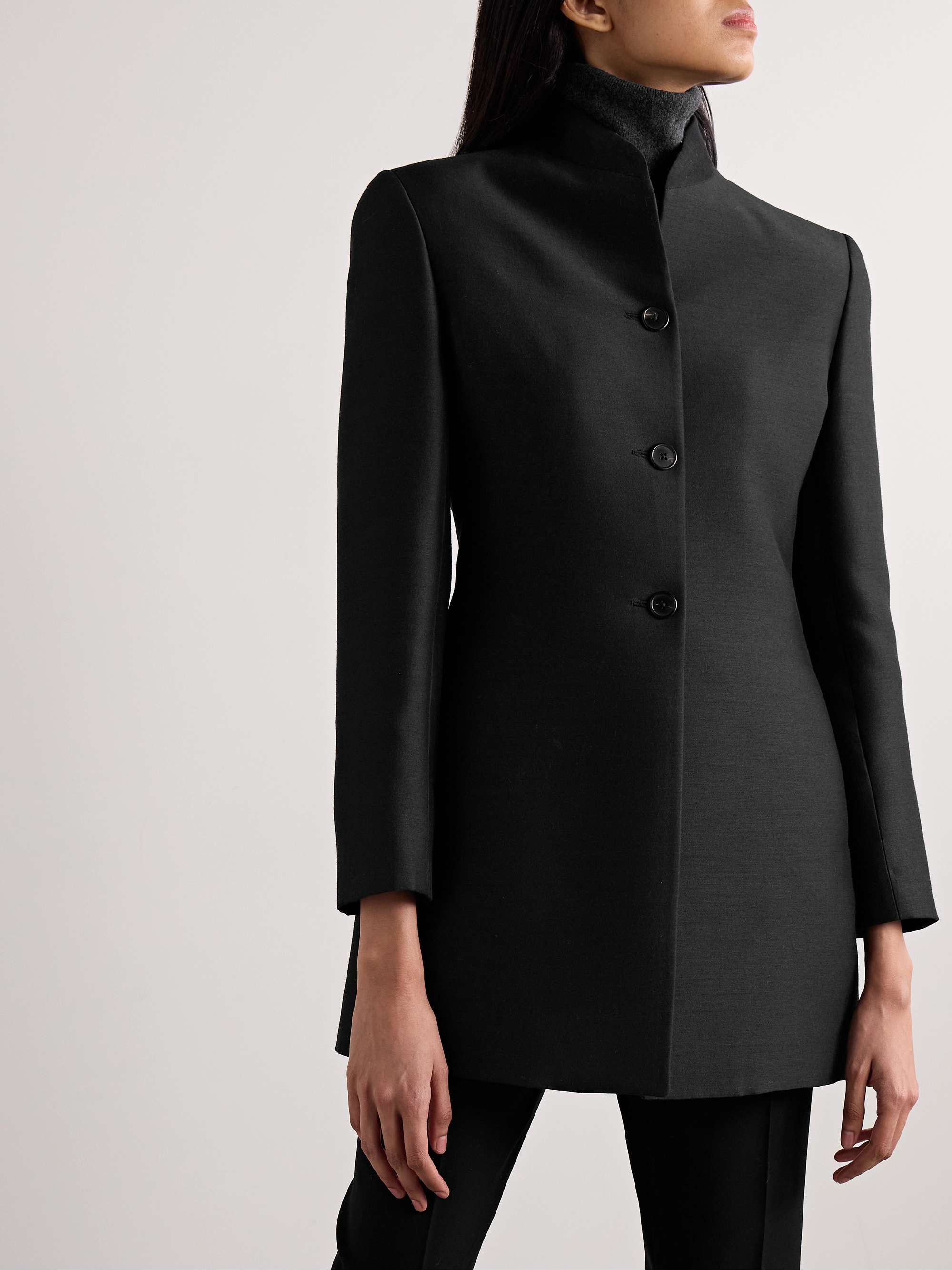 Byrne wool and silk-blend blazer view