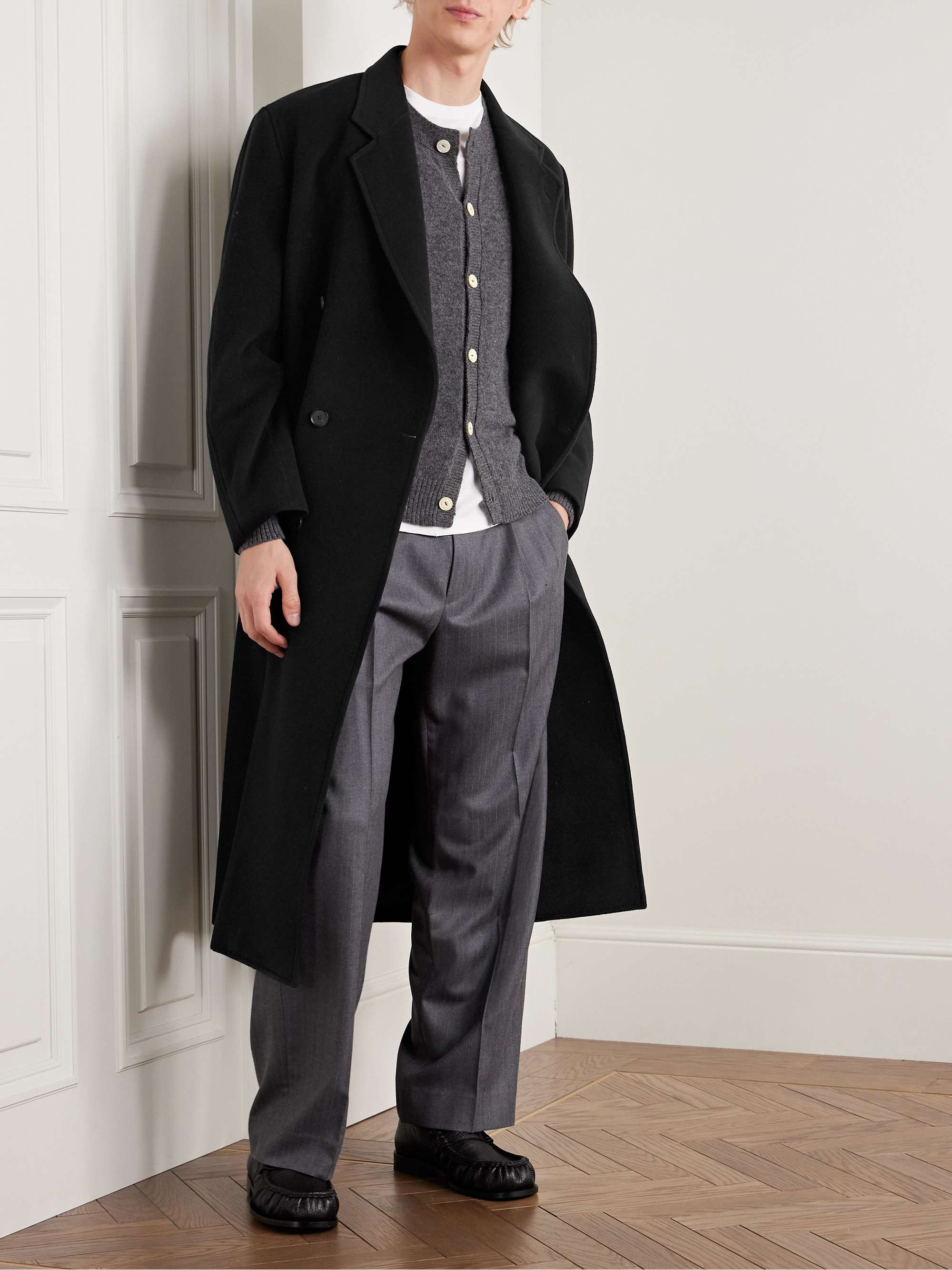 Oversized Double-Breasted Super 160s Wool Coat view