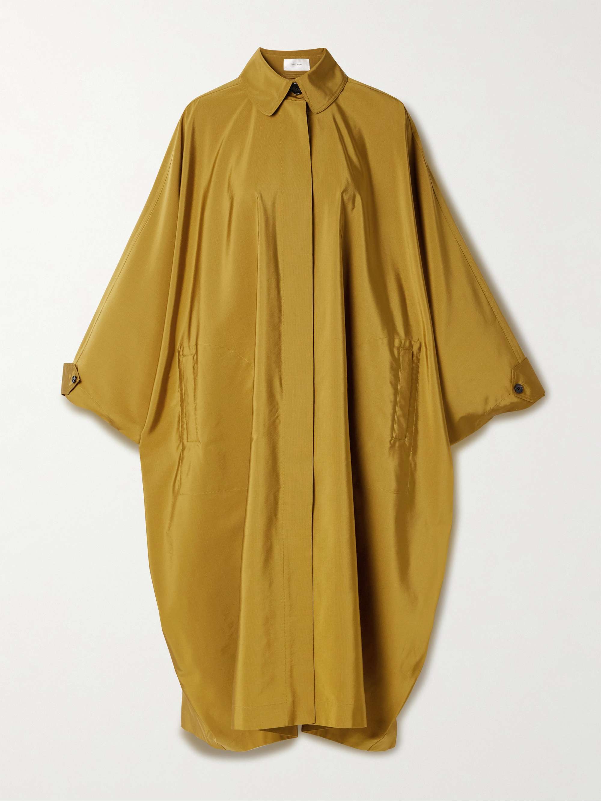 Edyta oversized silk and wool-blend coat view