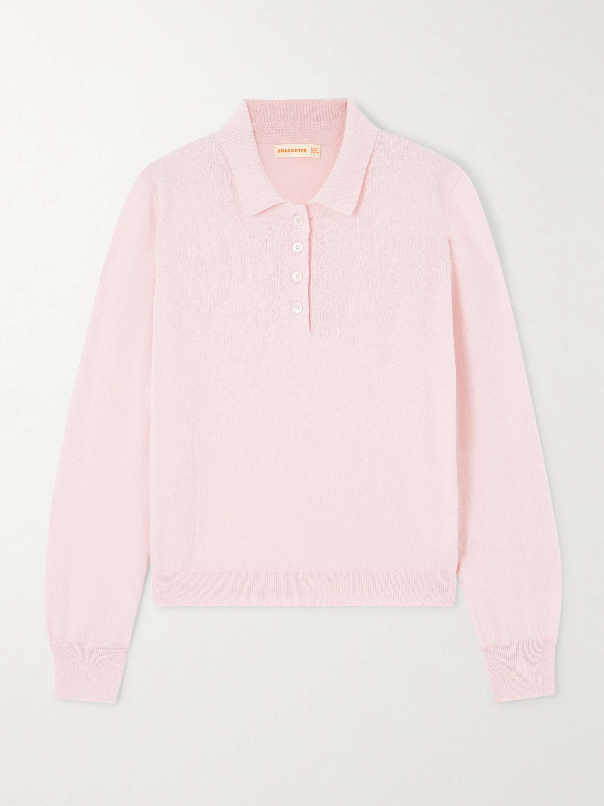 Aoife cashmere and cotton-blend polo sweater view