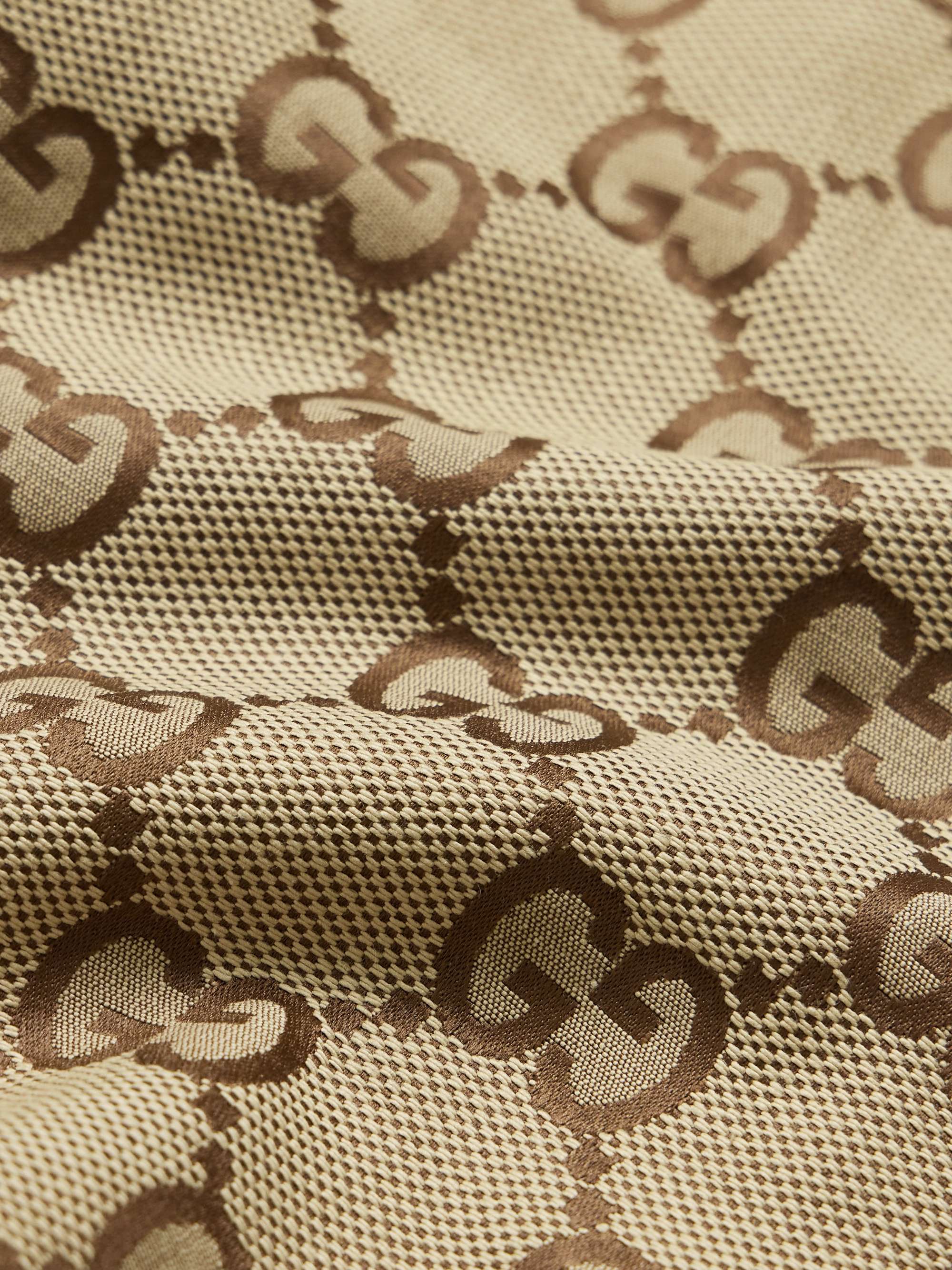 Logo-Jacquard Cotton-Blend Overshirt view