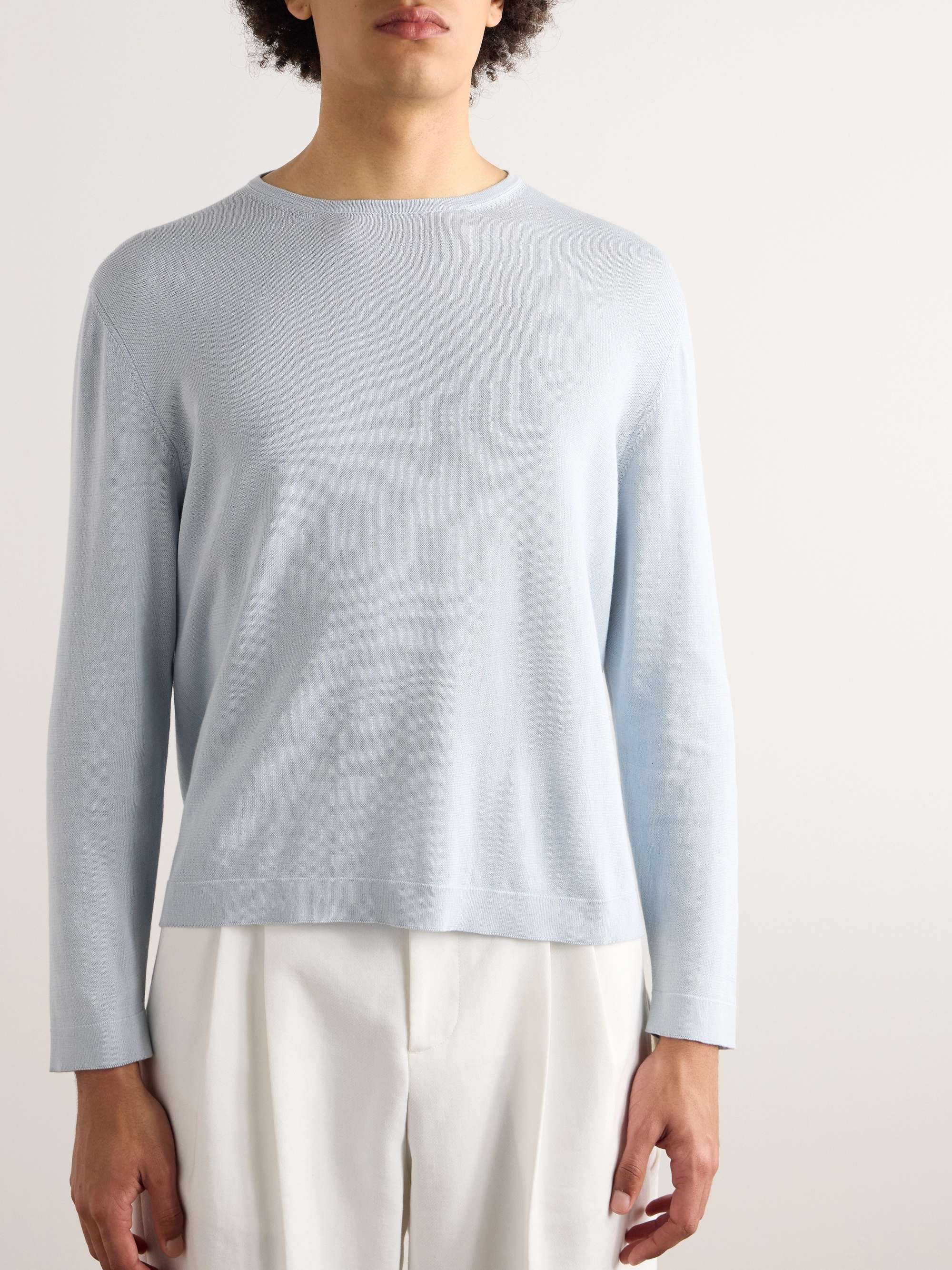 Mélange Mouliné-Cotton Sweater view