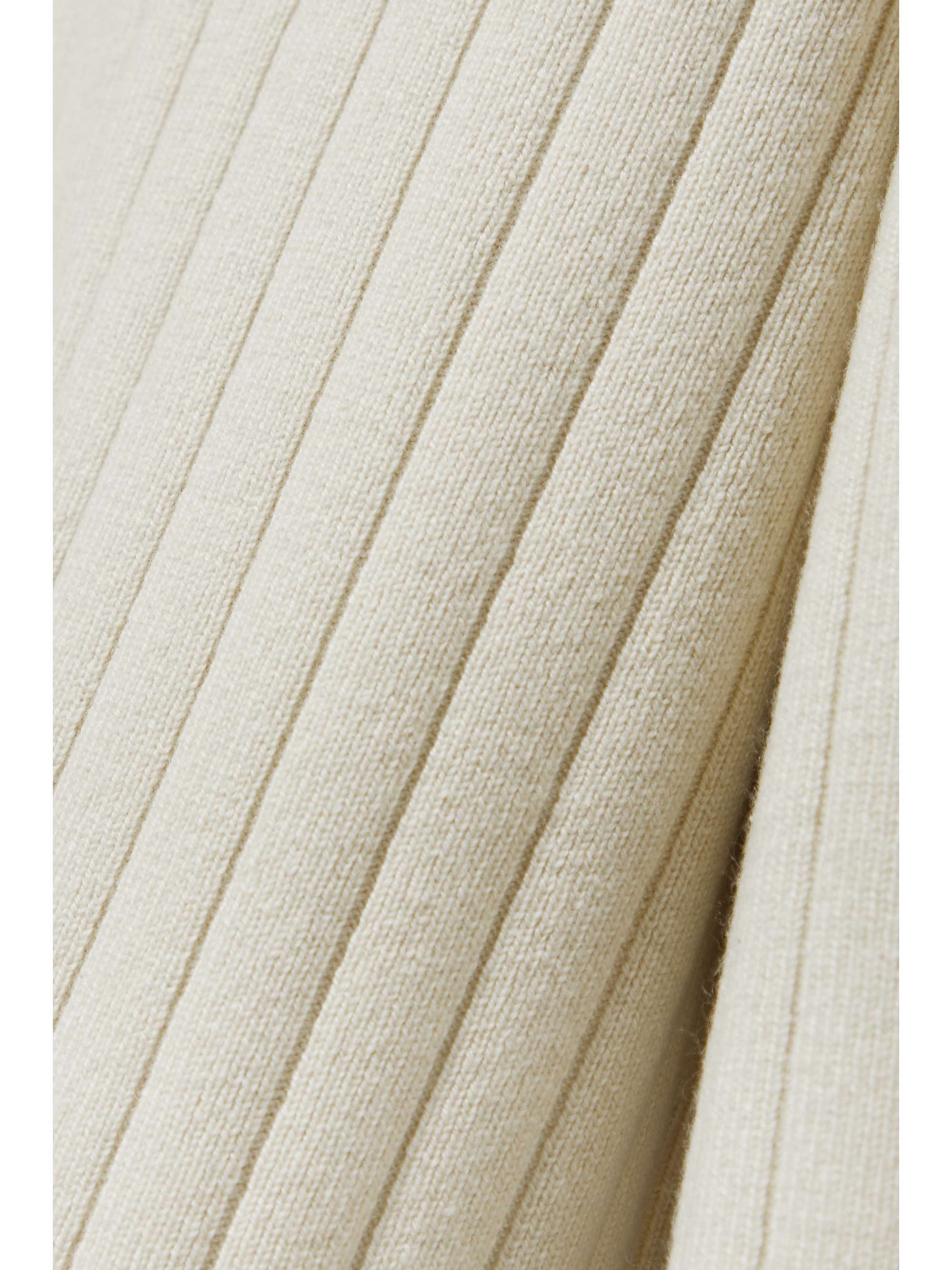 Ribbed cashmere-blend track pants view