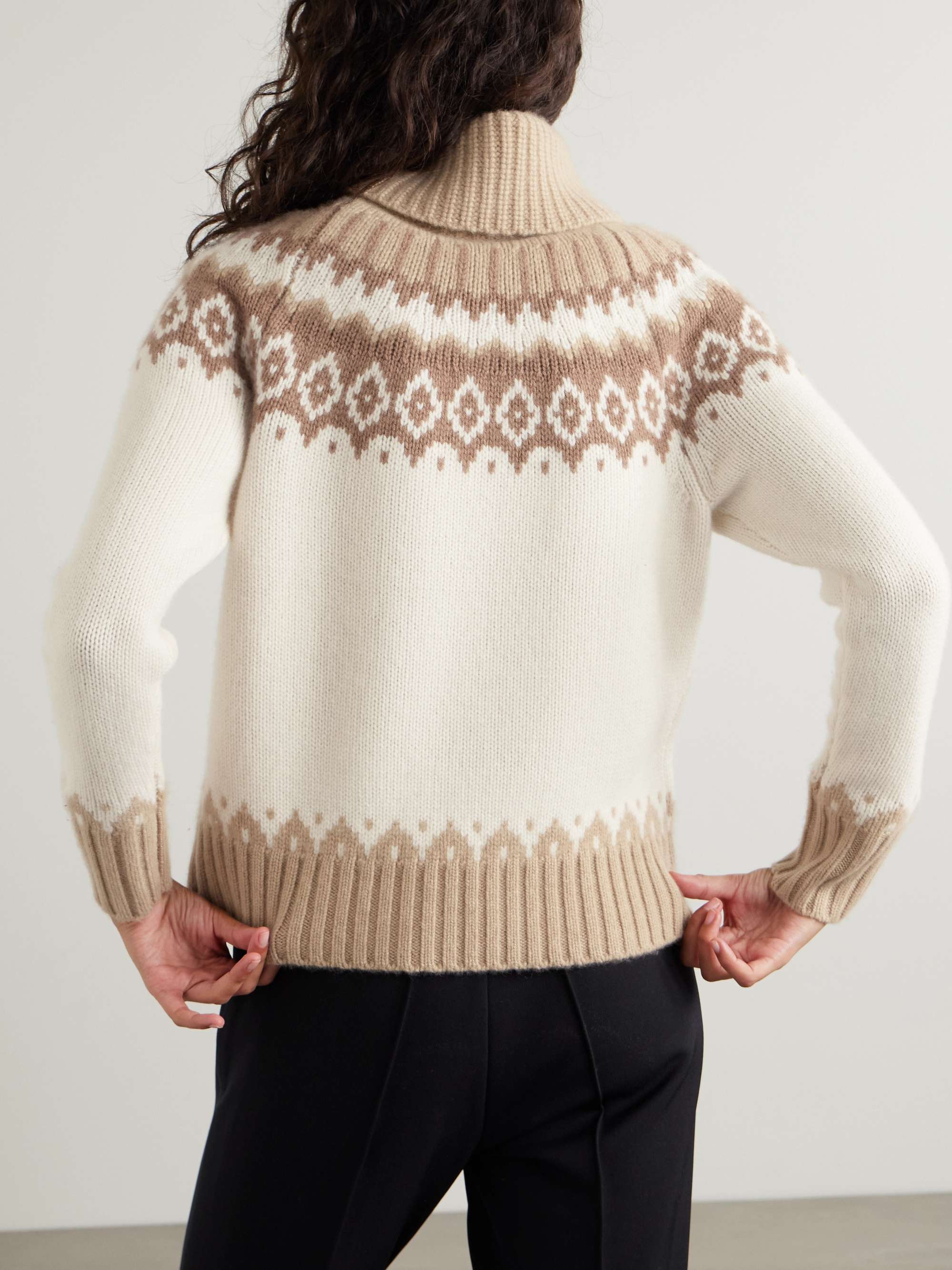 Ingrid Fair Isle cashmere turtleneck sweater view