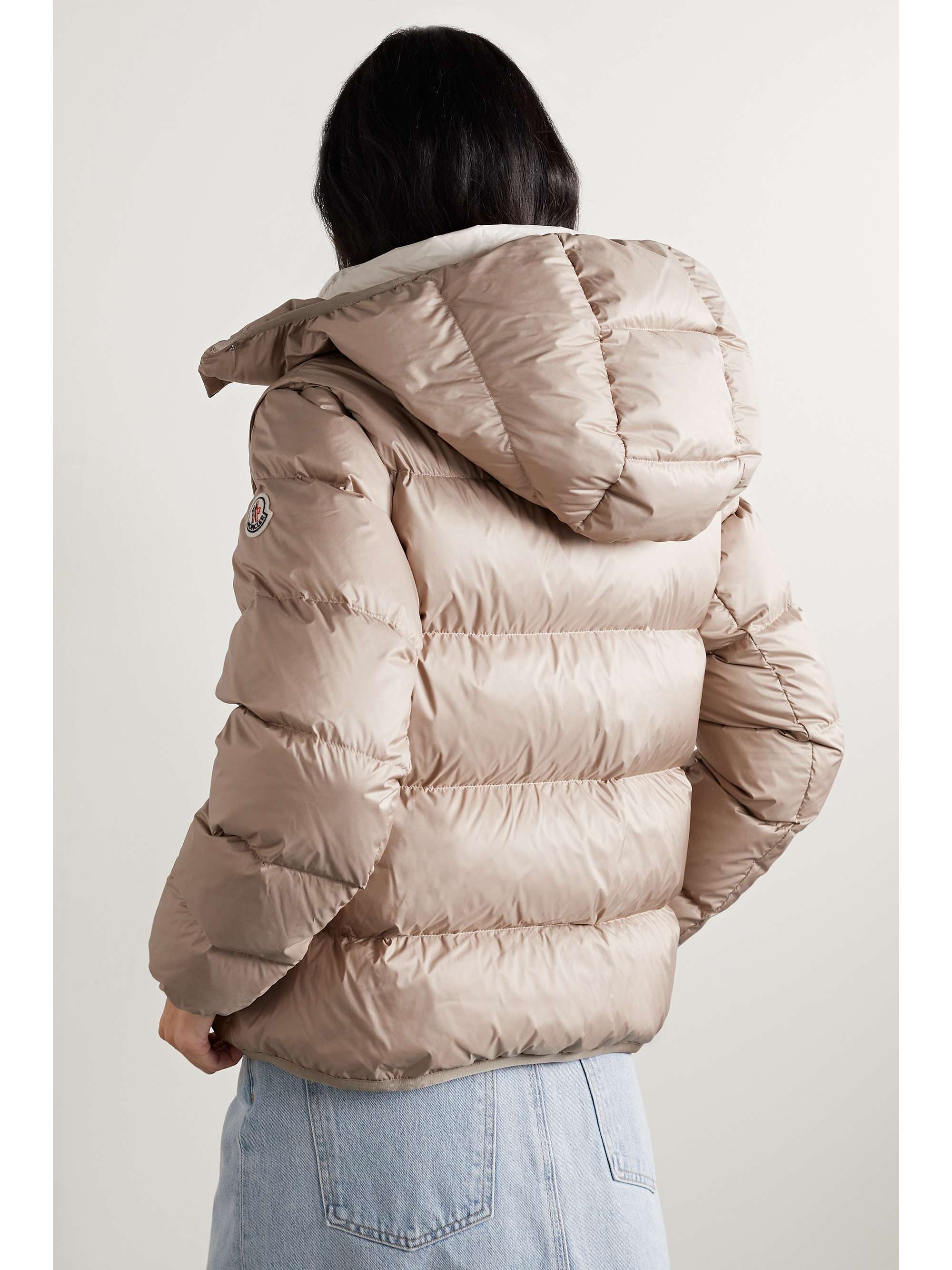 Dronieres hooded convertible quilted shell down jacket view