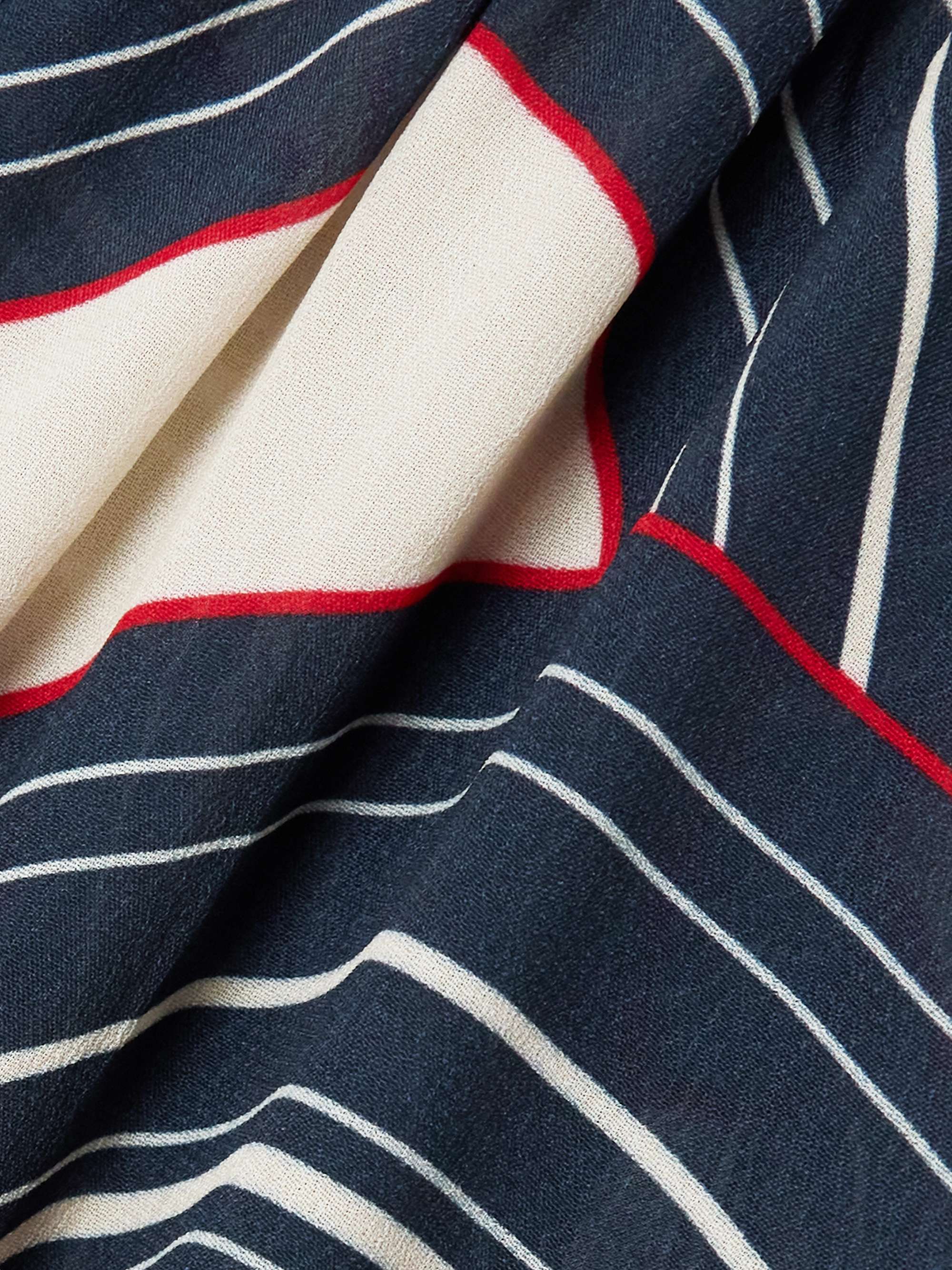 Cerere tie-detailed printed crepe blouse view