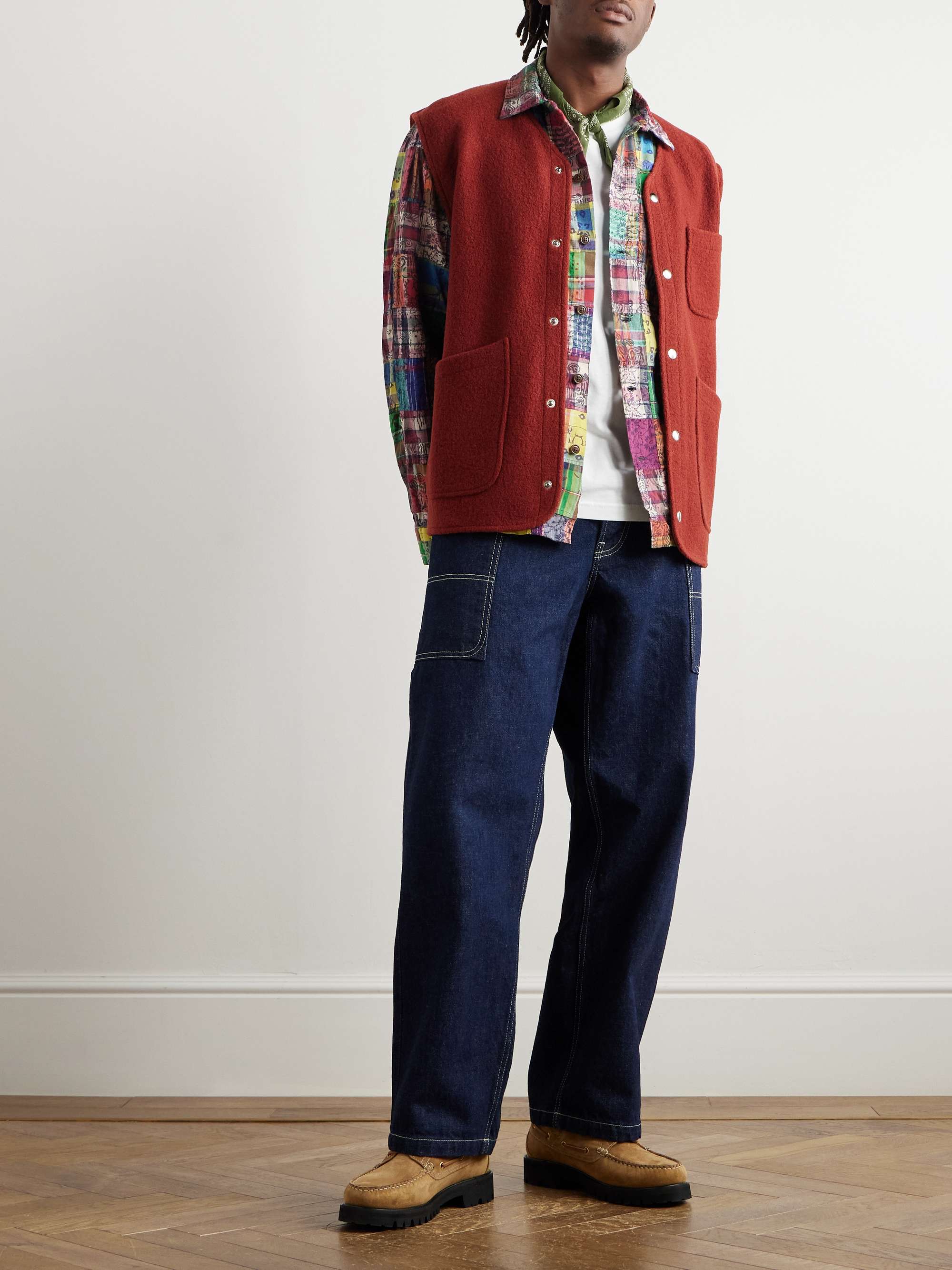 Patchwork Printed Cotton-Madras Shirt view