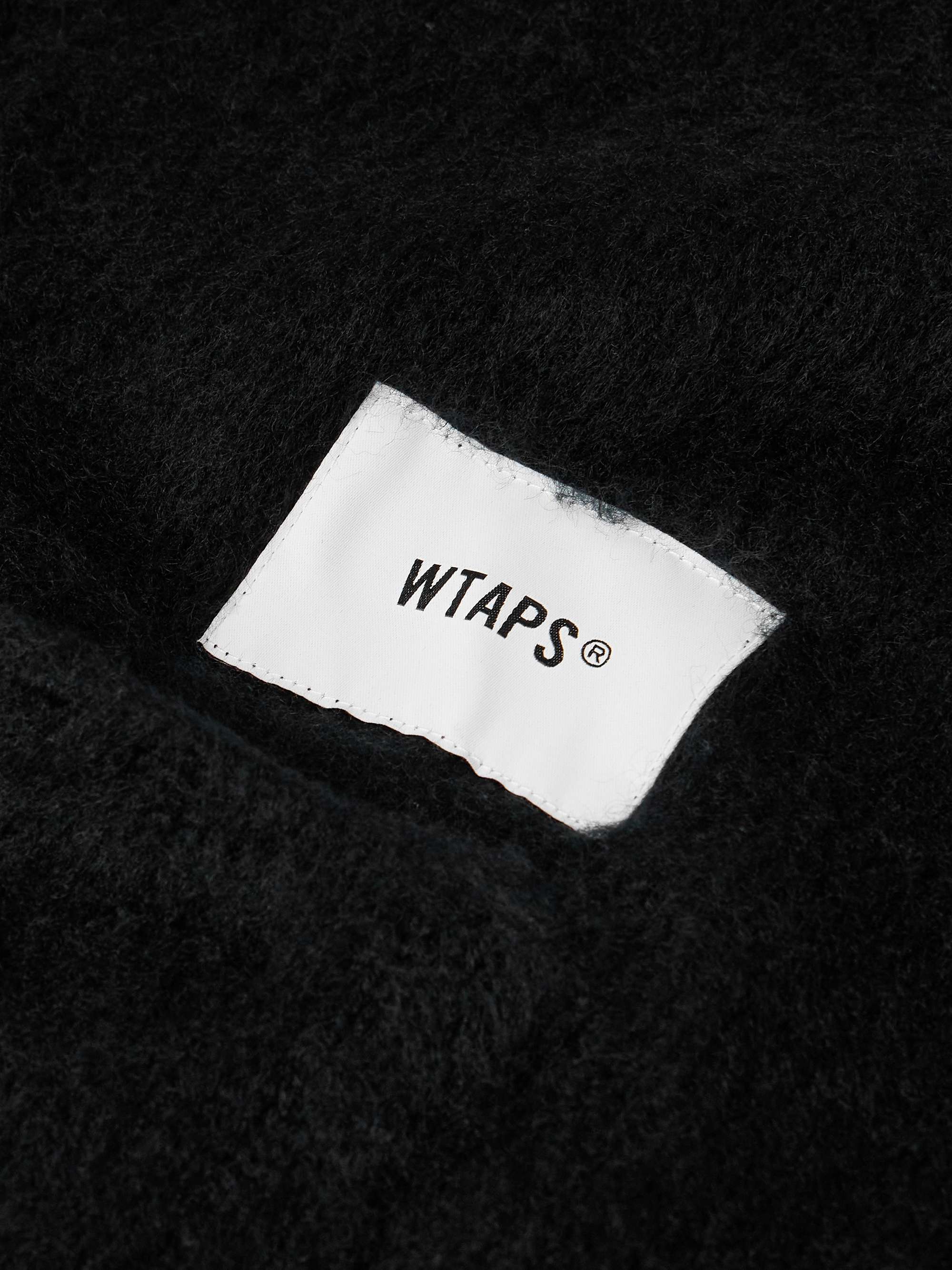 Logo-Appliquéd Brushed-Knit Cardigan view