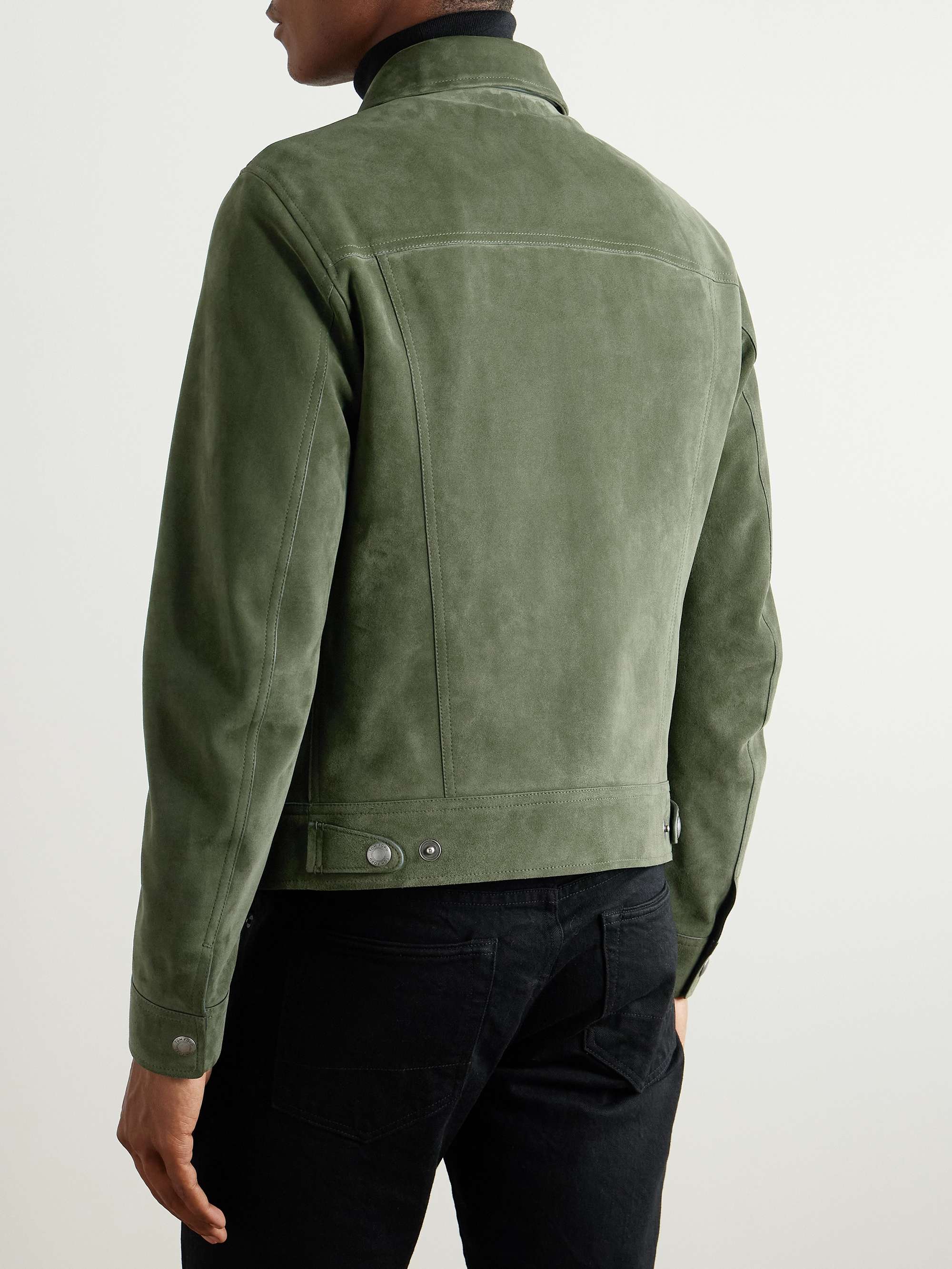 Slim-Fit Suede Jacket view