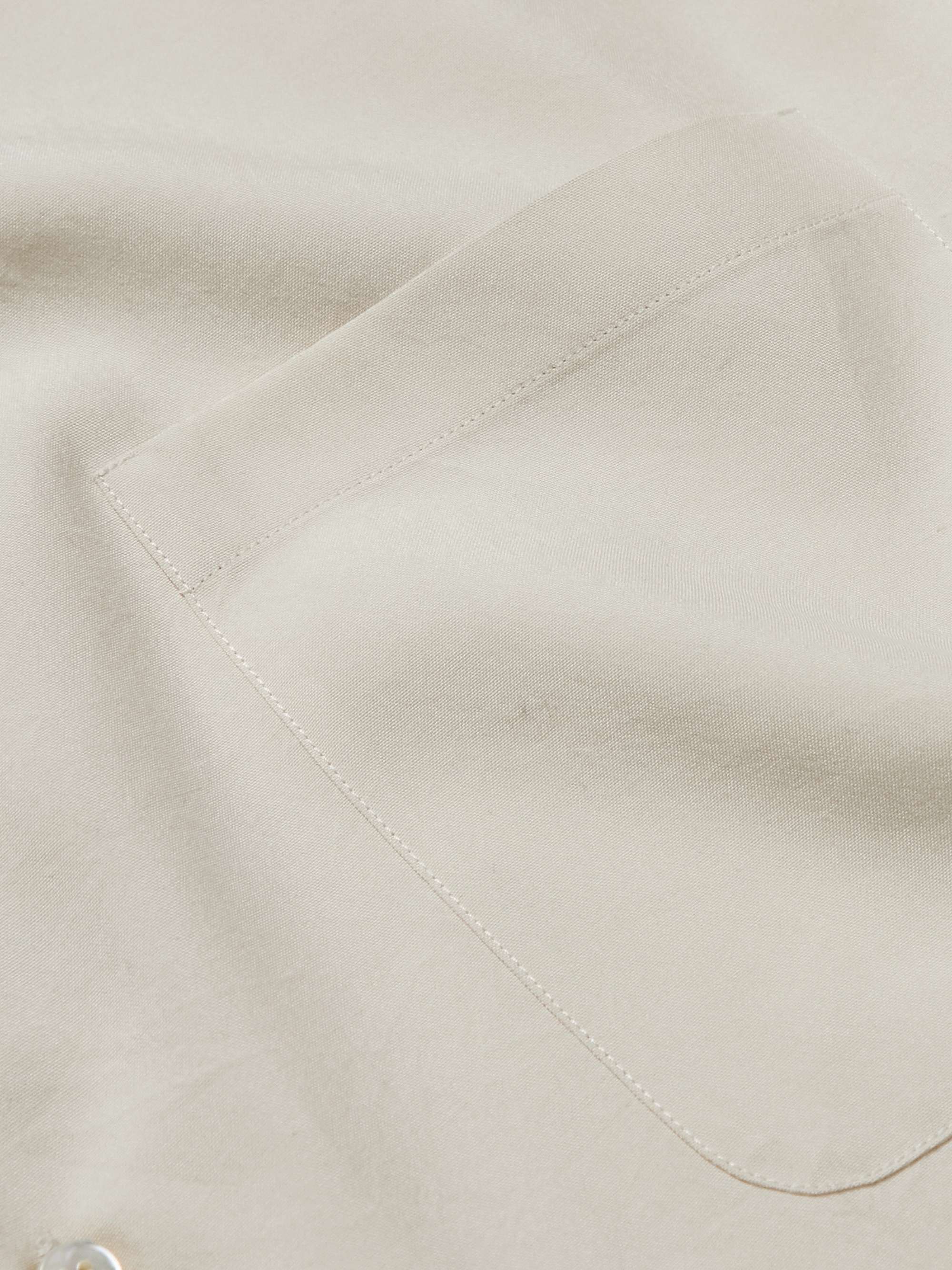 André Garment-Dyed Silk Shirt view