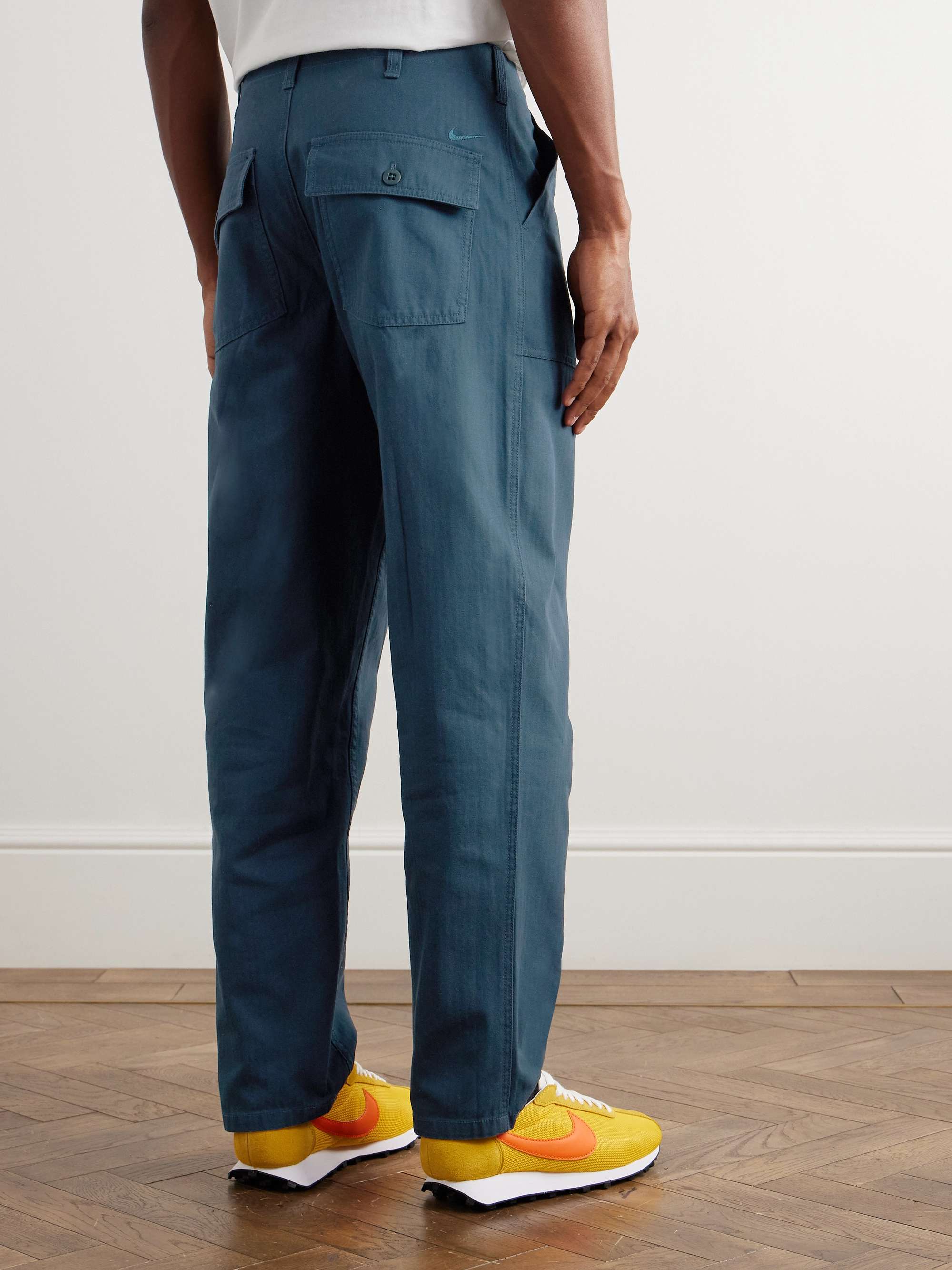 Straight-Leg Cotton Trousers view