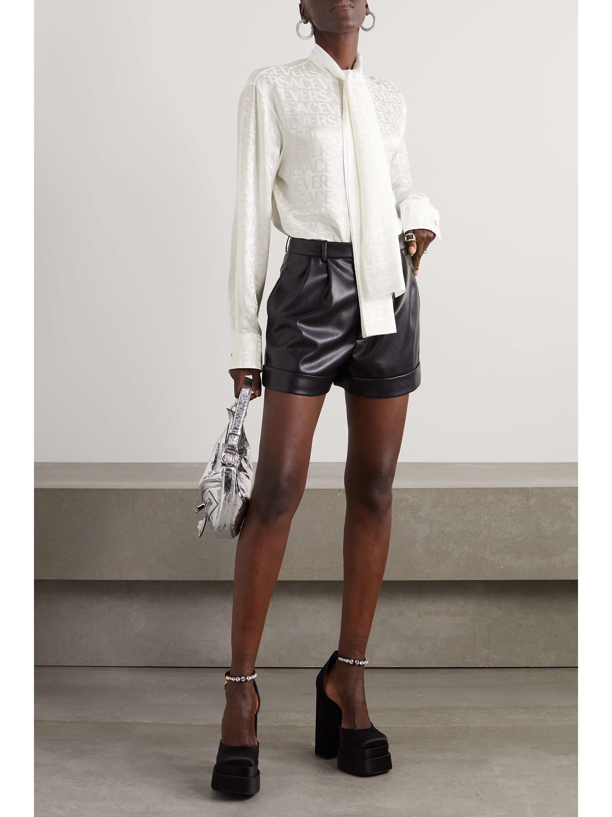 Icons satin-jacquard shirt view