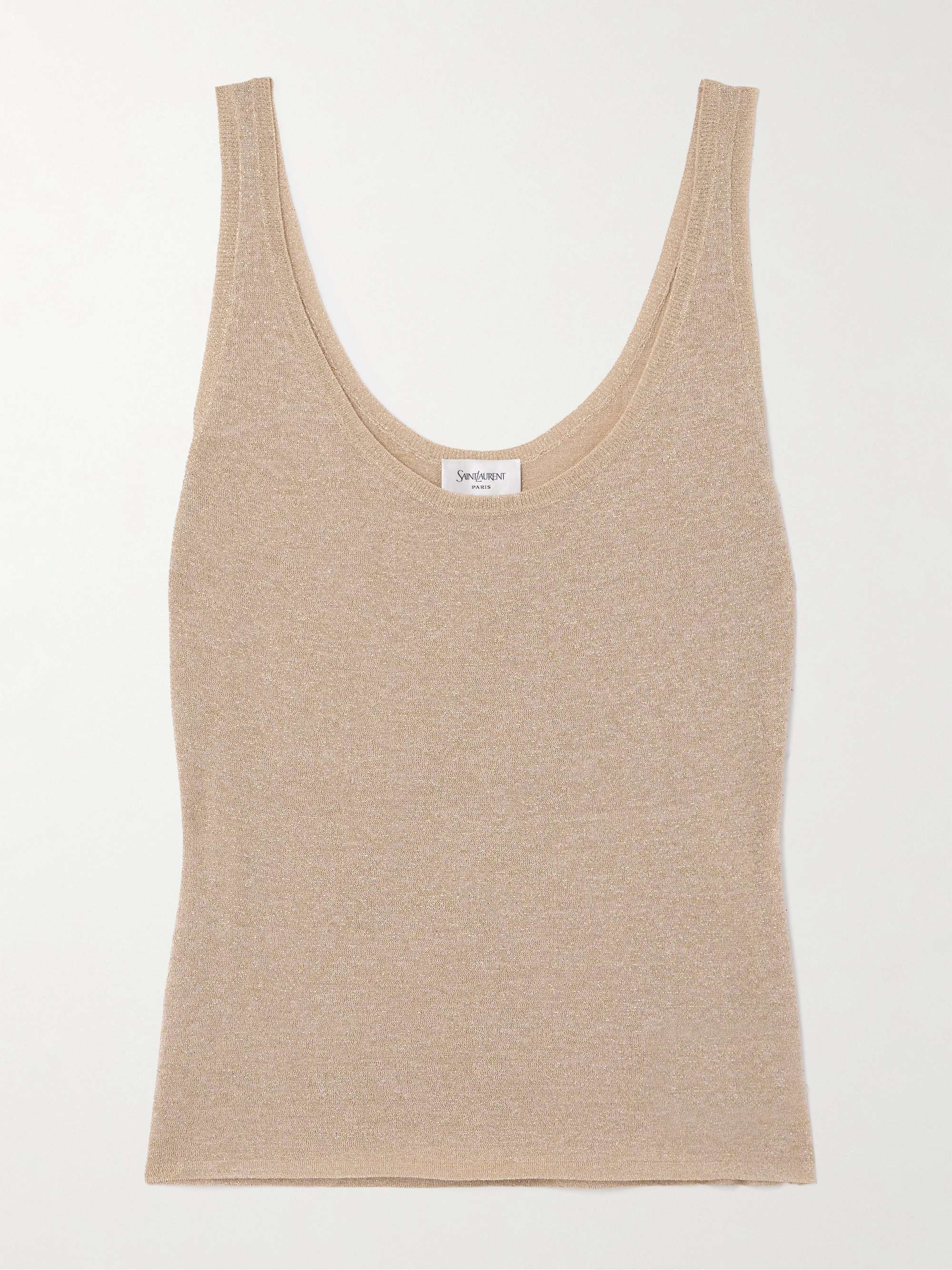 Metallic knitted tank view